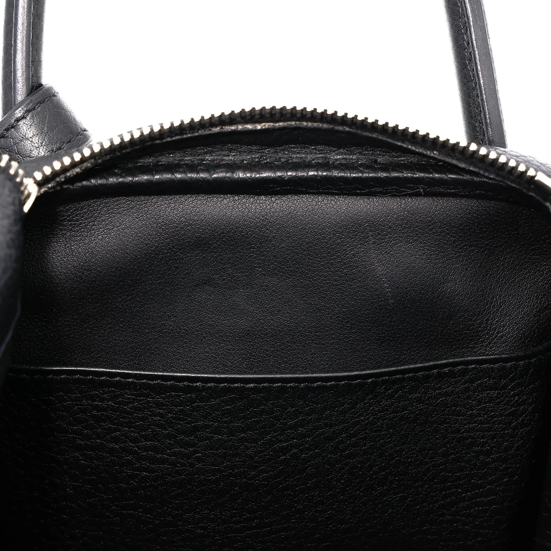 Very Good ( Rank A) HERMÈS Lindy 30 Noir (89) Clemence Palladium hardware C (2018) - 22