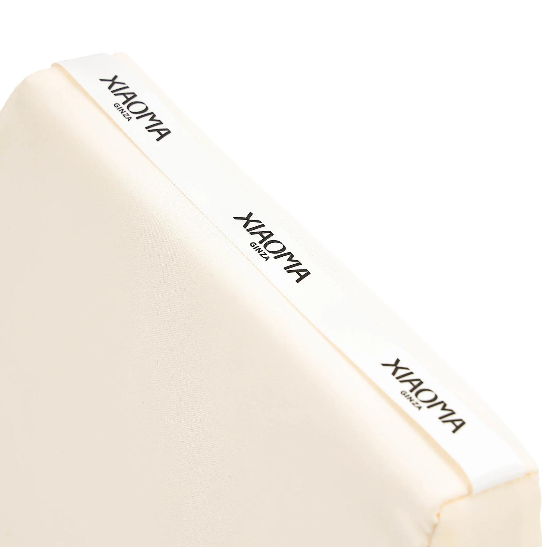 Brand New ( Rank N )GINZA XIAOMA Original Kelly 25 Bag Pillow White Satin Woven Fabric Cotton - 13