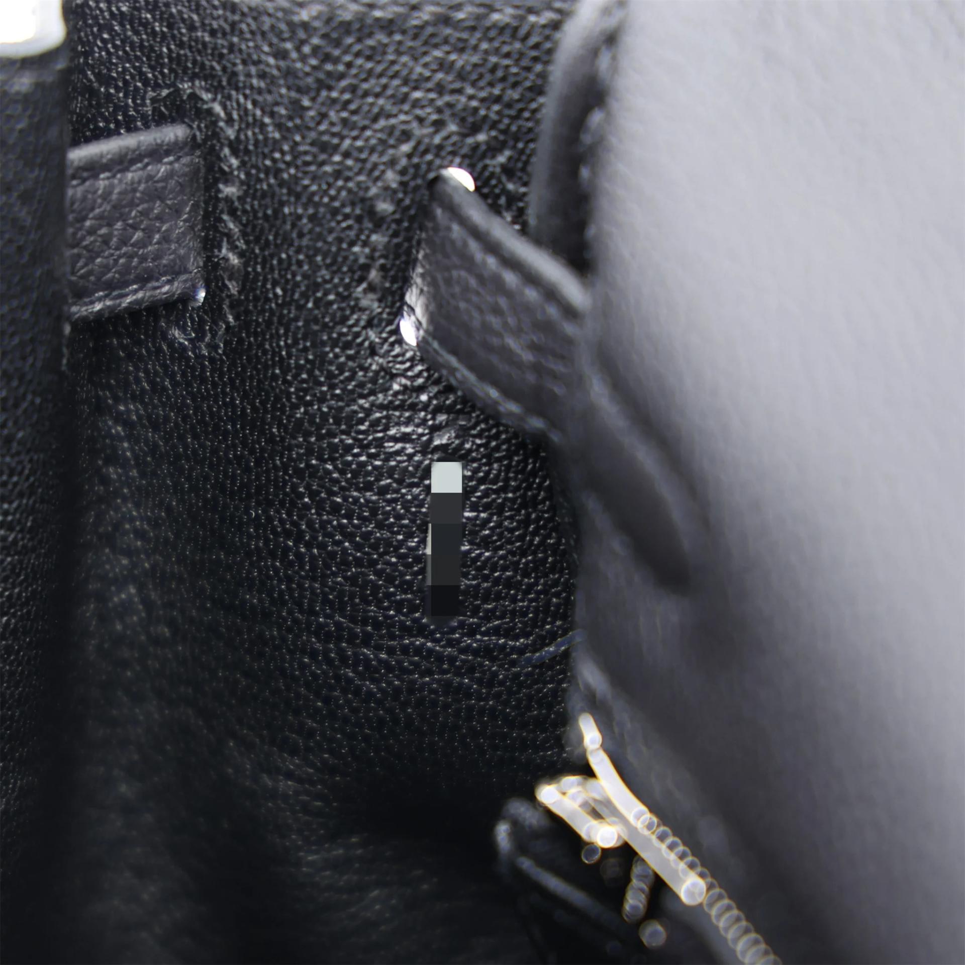 Brand New ( Rank N ) HERMÈS Kelly 25 Noir (89) Togo Brushed Palladium K (2025) - 16