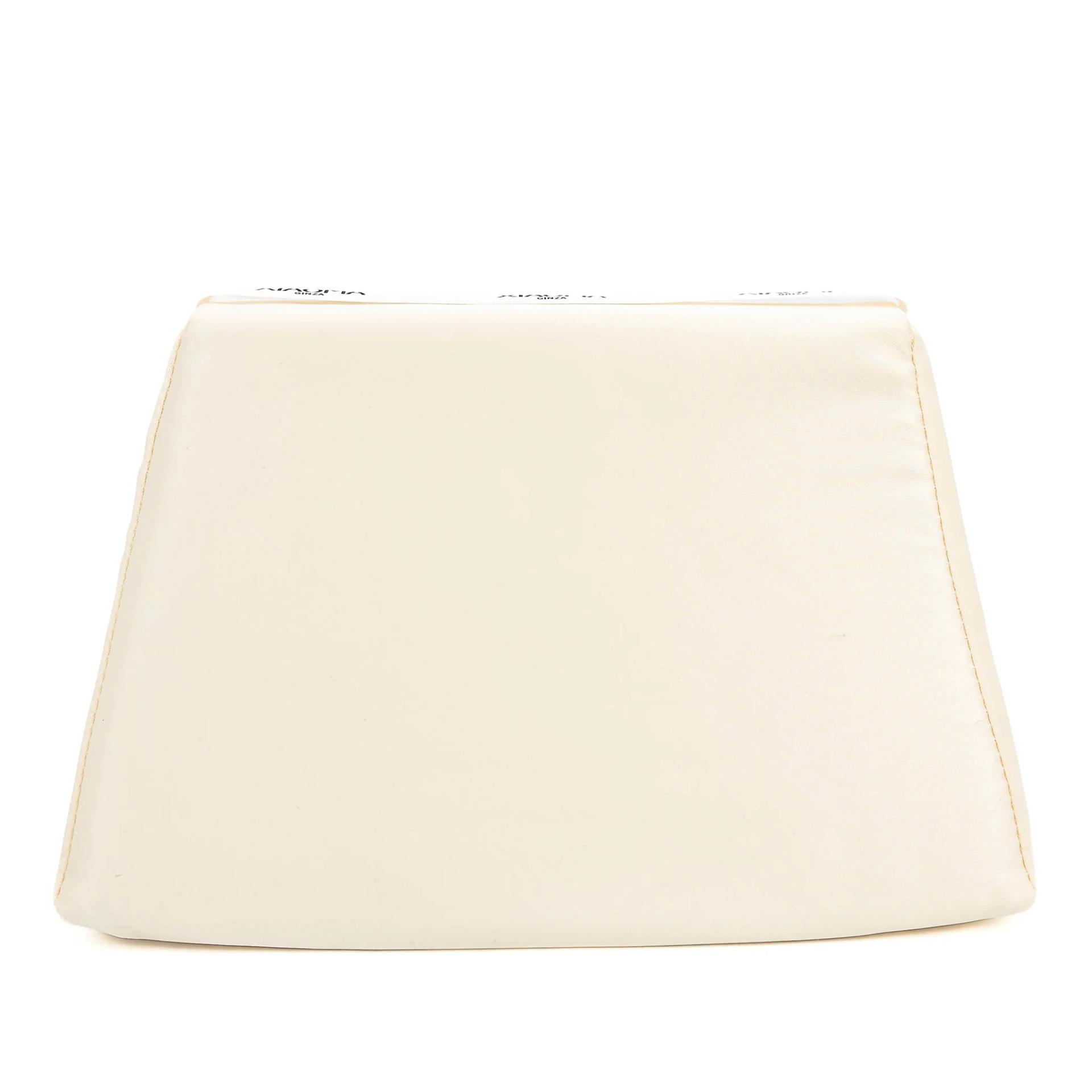 Brand New ( Rank N )GINZA XIAOMA Original Kelly 25 Bag Pillow White Satin Woven Fabric Cotton - 10