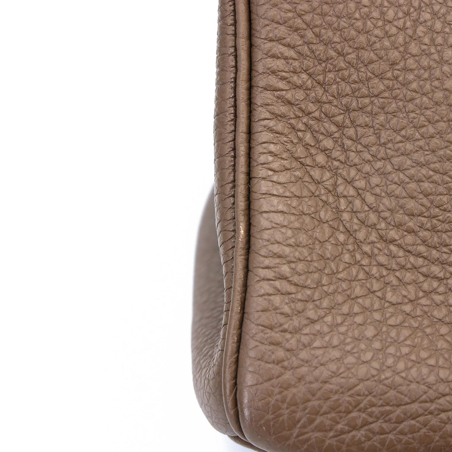 Very Good ( Rank A) HERMÈS Birkin 35 Etoupe (18) Togo Palladium hardware Square O (2011) - 12