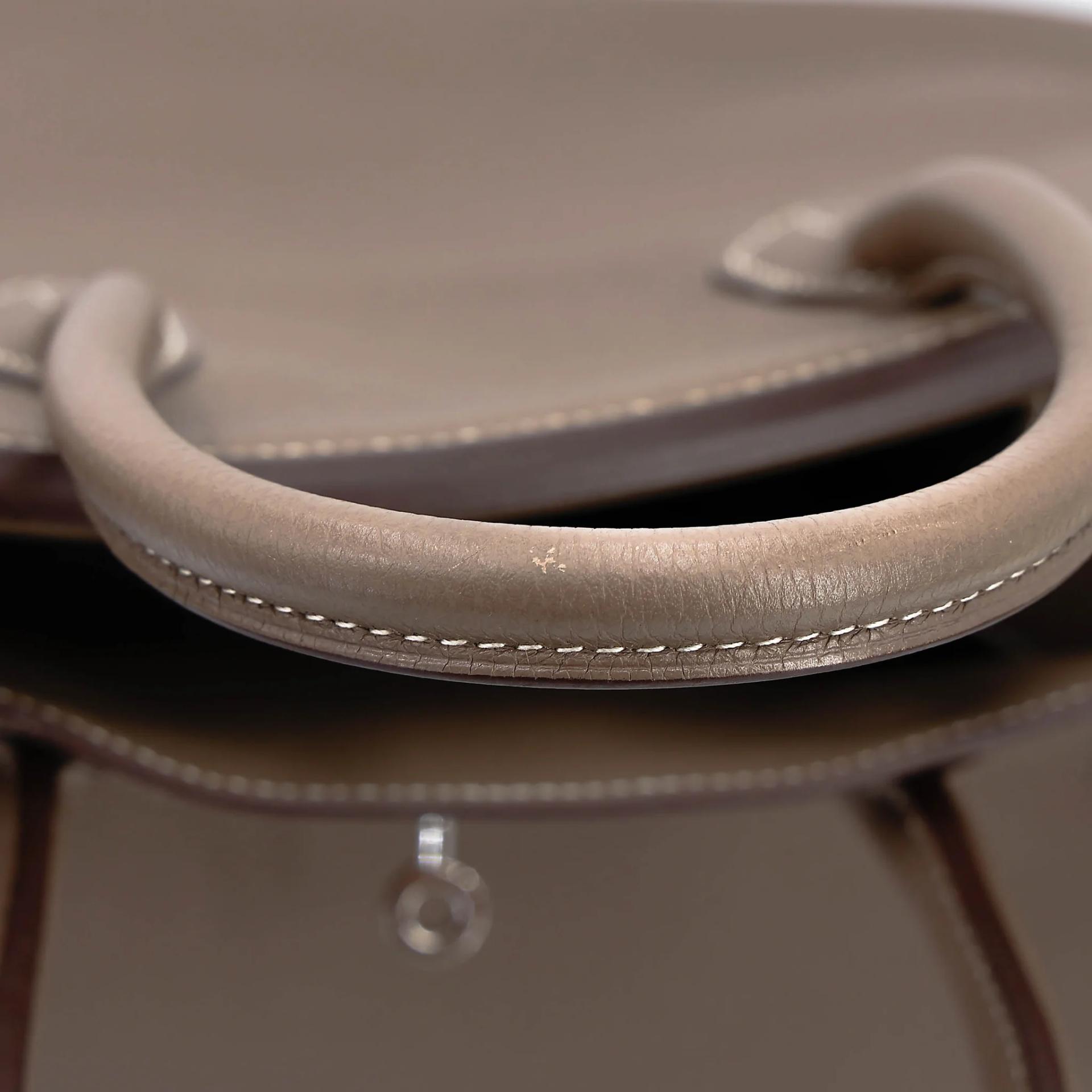 Very Good ( Rank A) HERMÈS Birkin 35 Etoupe (18) Togo Palladium hardware Square O (2011) - 23