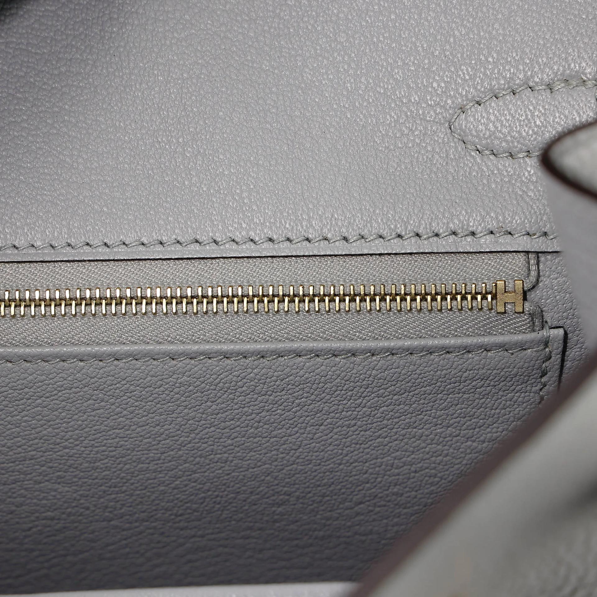Brand New ( Rank N ) HERMÈS Birkin 25 Bleu Glacier (8U) Togo Gold hardware K (2025) - 11