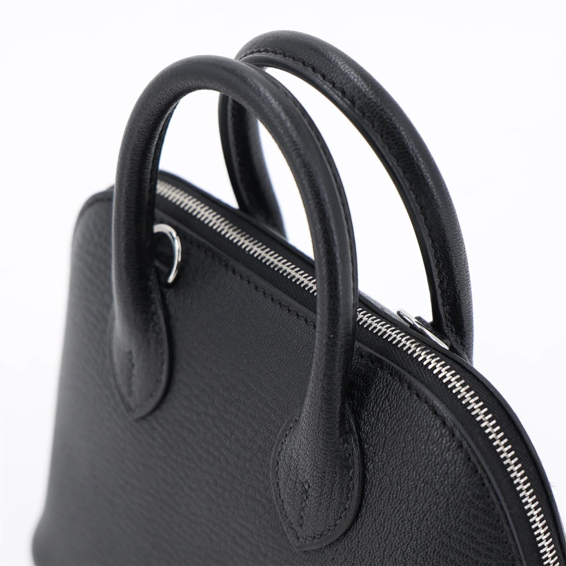 Brand New ( Rank N ) HERMÈS Mini Bolide 1923 Black Chevre Mysore Palladium hardware G (2026) - 3