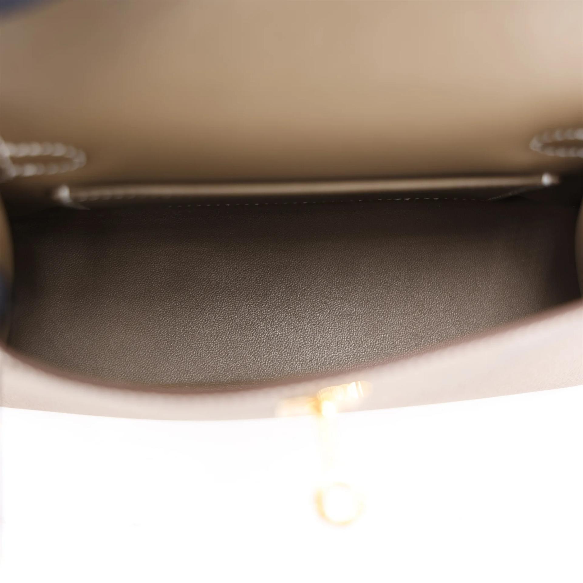 Brand New ( Rank N ) HERMÈS Mini Kelly II Etoupe (18) Epsom Gold hardware G (2026) - 11
