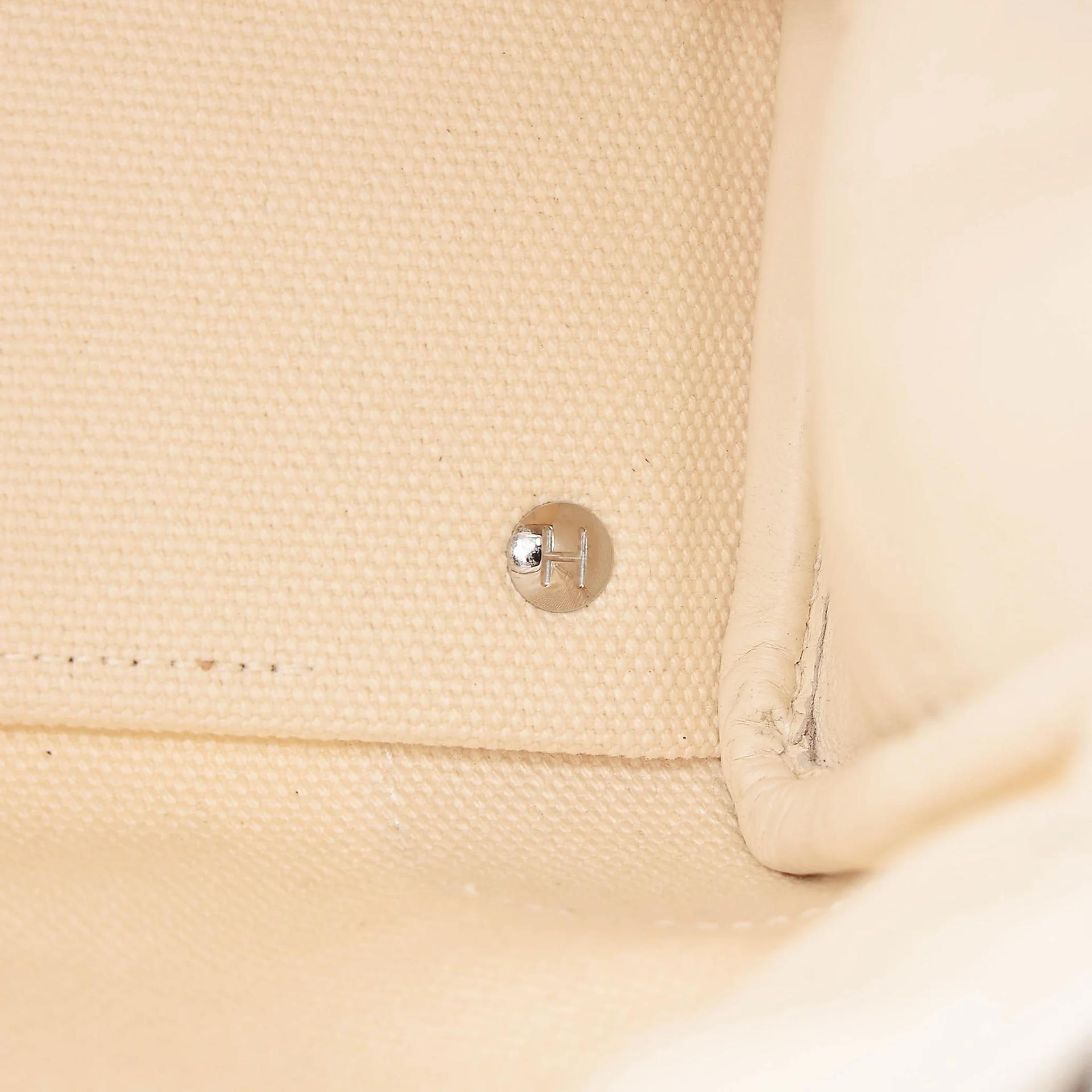 Unused ( Rank NS ) HERMÈS Limited Edition Birkin Cargo 25 Nata (I2) Toile H canvas Swift Palladium hardware U (2022) - 20