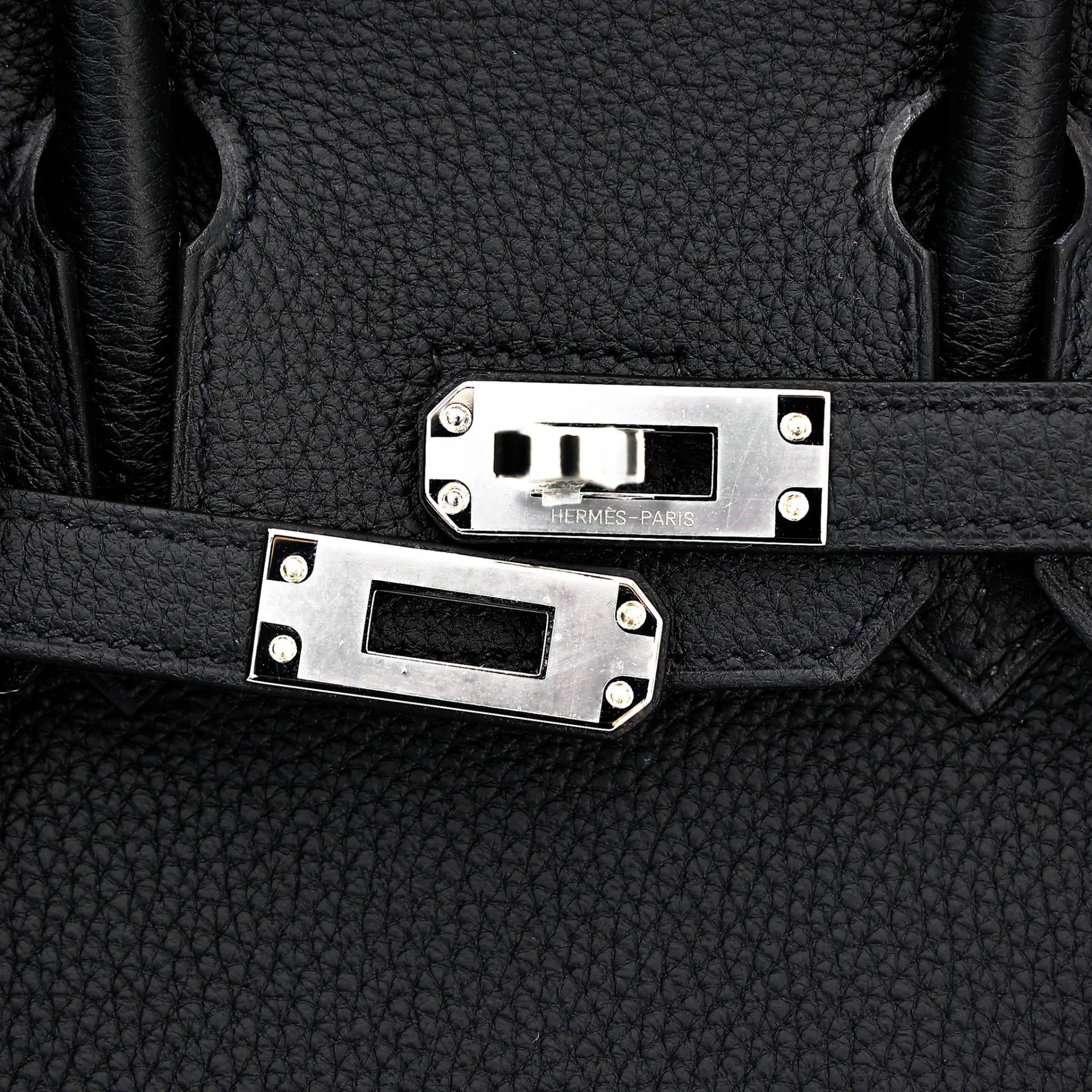 Brand New ( Rank N ) HERMÈS Birkin 25 Noir (89) Togo Palladium hardware G (2026) - 8