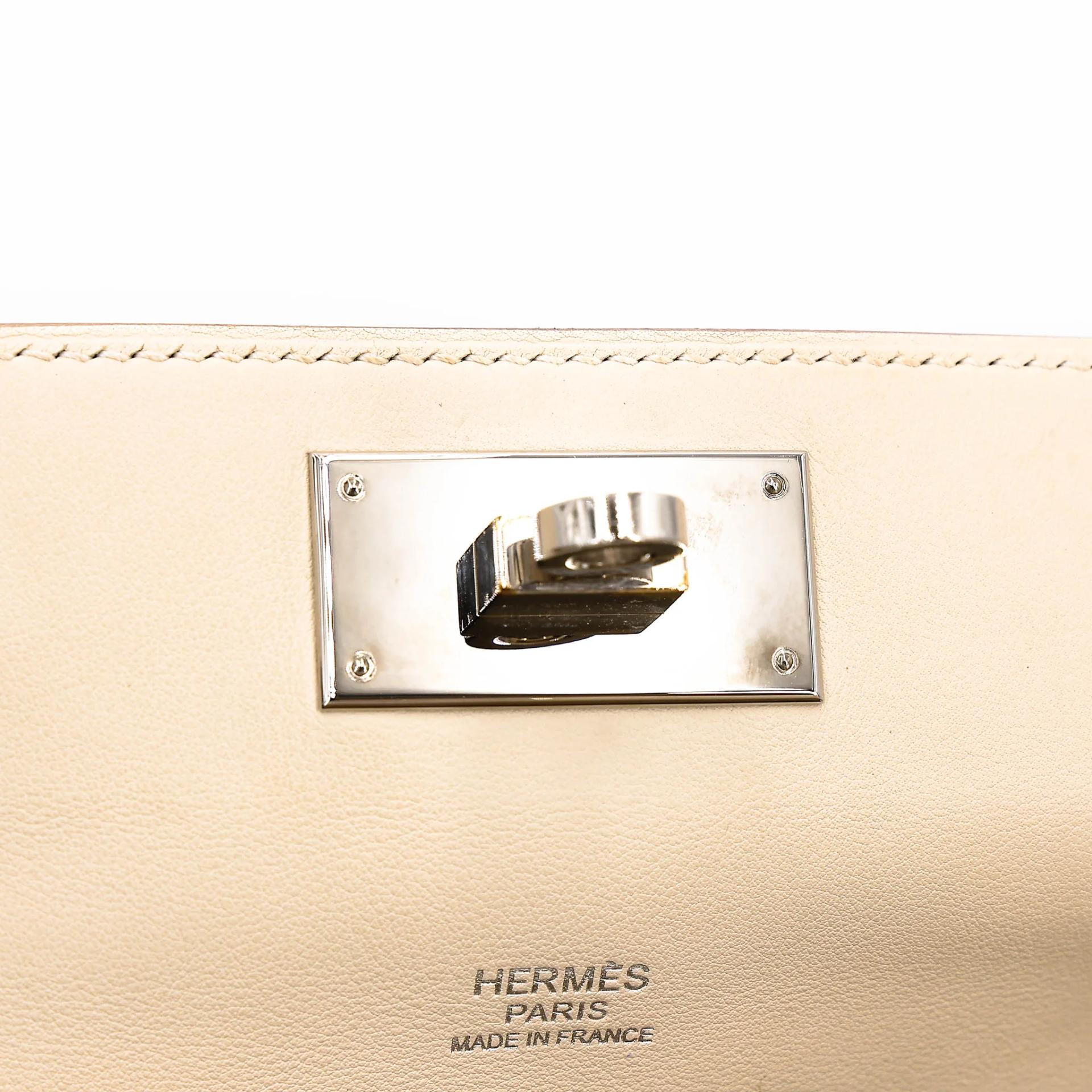 Very Good ( Rank A) HERMÈS Toolbox 20 Beton (8L) Swift Palladium hardware A (2017) - 16