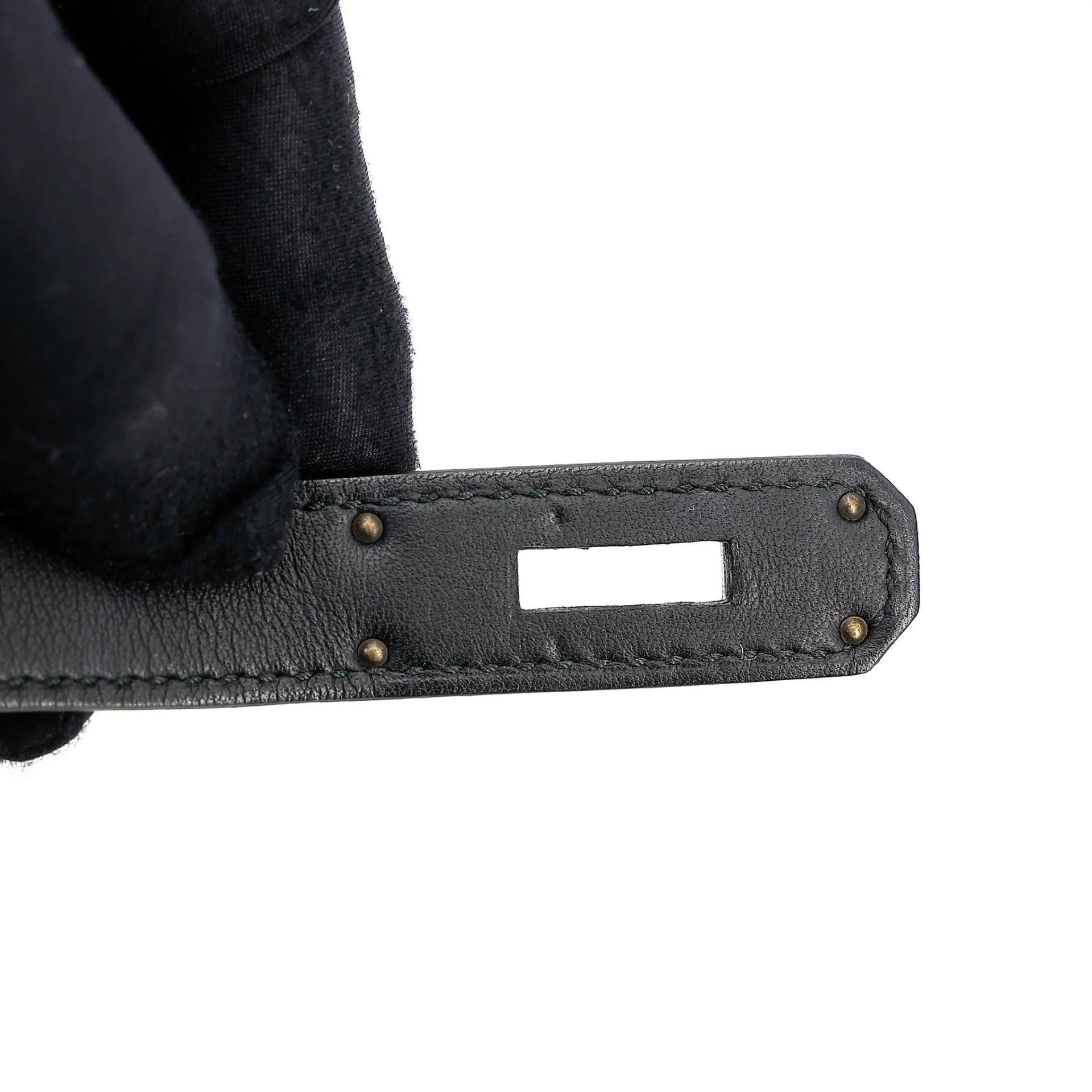 Very Good ( Rank A) HERMÈS Kelly 28 Sellier Noir (89) Toile H canvas Swift Palladium hardware Z (2021) - 11