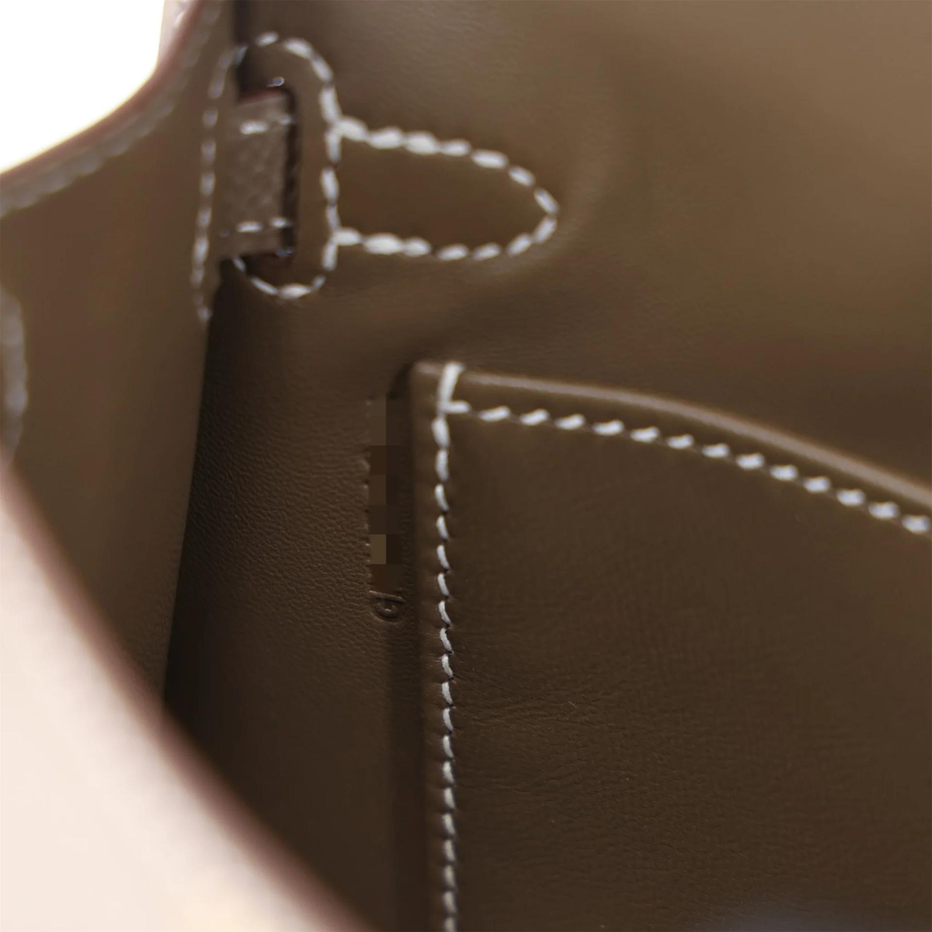 Brand New ( Rank N ) HERMÈS Mini Kelly II Etoupe (18) Epsom Gold hardware G (2026) - 14