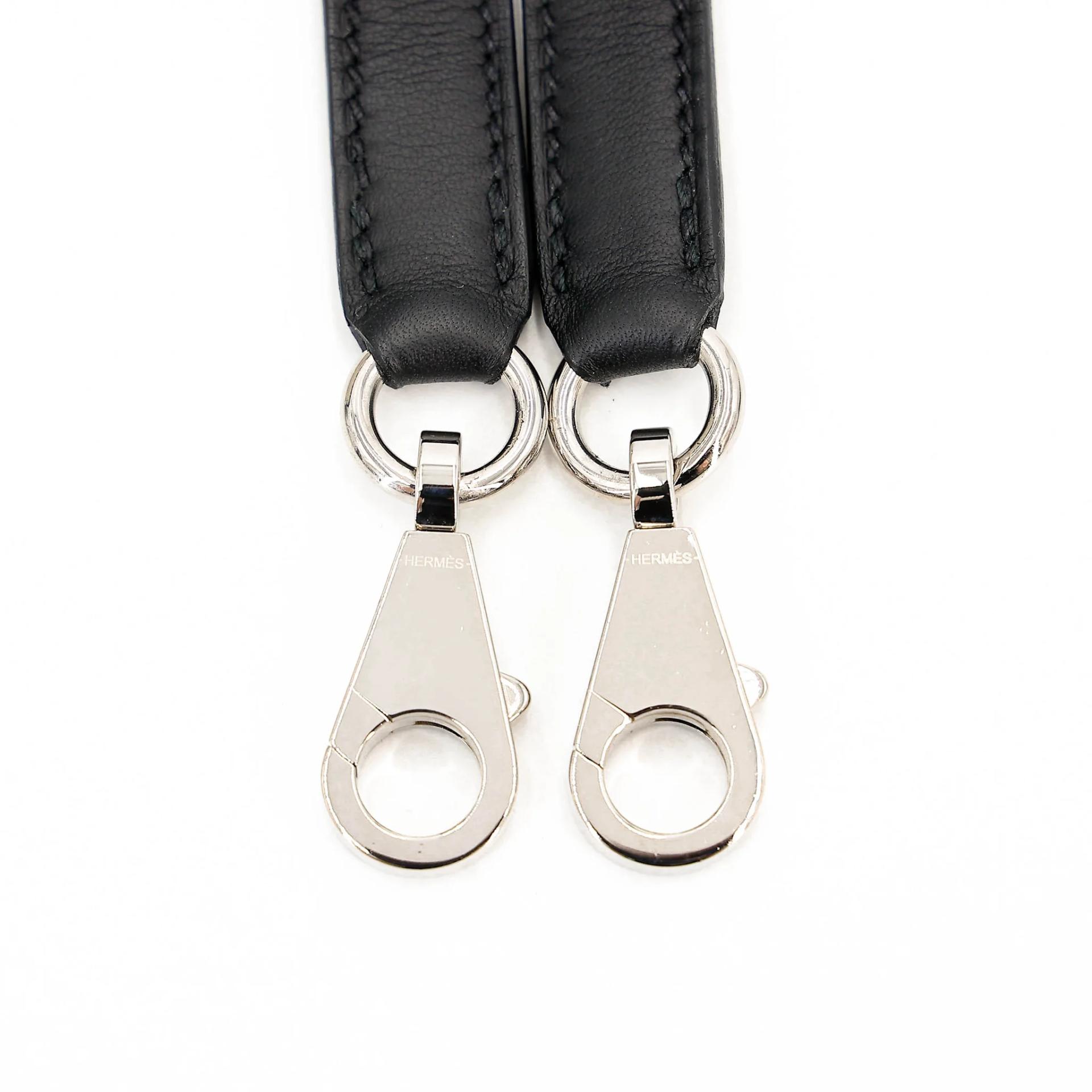 Very Good ( Rank A) HERMÈS Kelly 28 Sellier Noir (89) Toile H canvas Swift Palladium hardware Z (2021) - 26