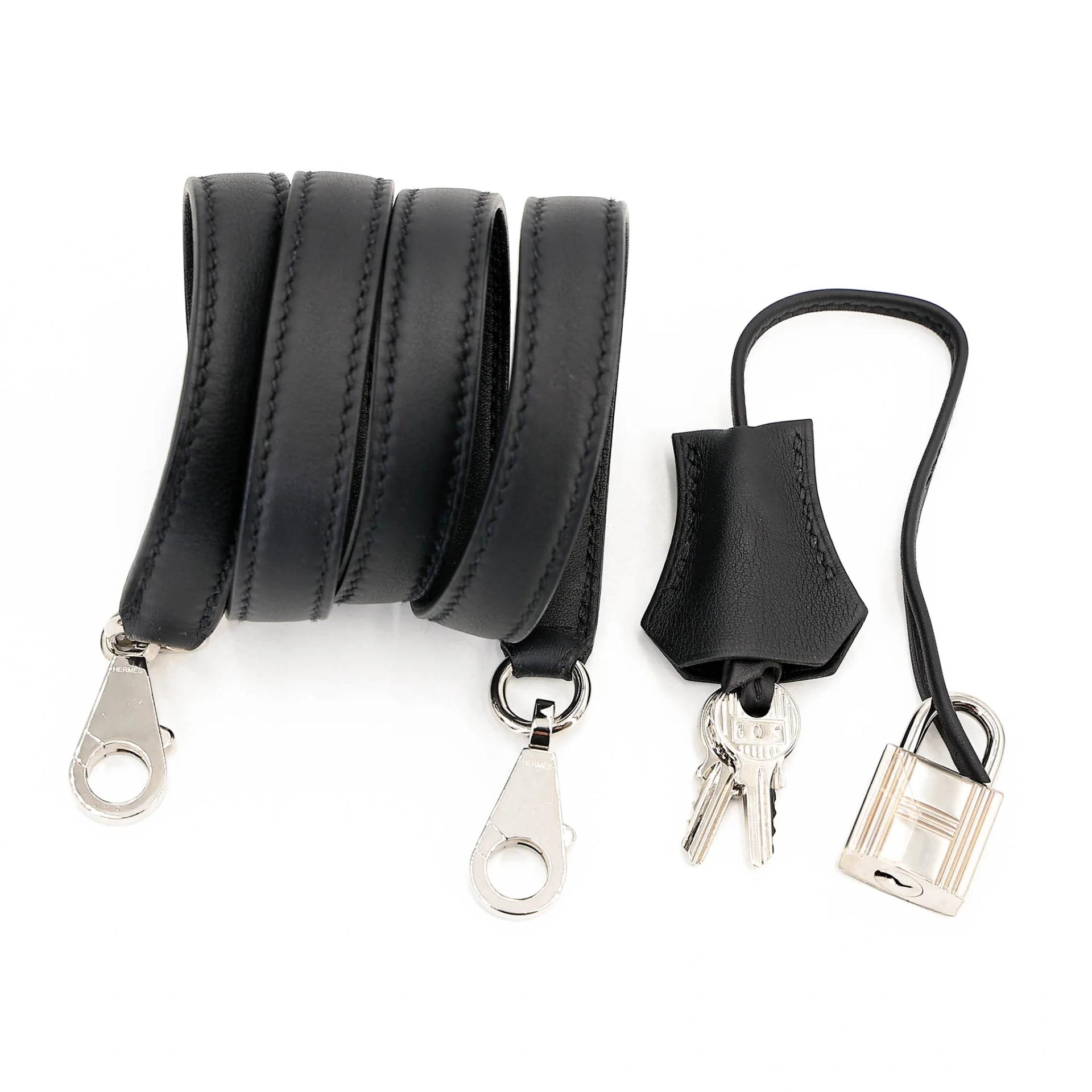Very Good ( Rank A) HERMÈS Kelly 28 Sellier Noir (89) Toile H canvas Swift Palladium hardware Z (2021) - 25