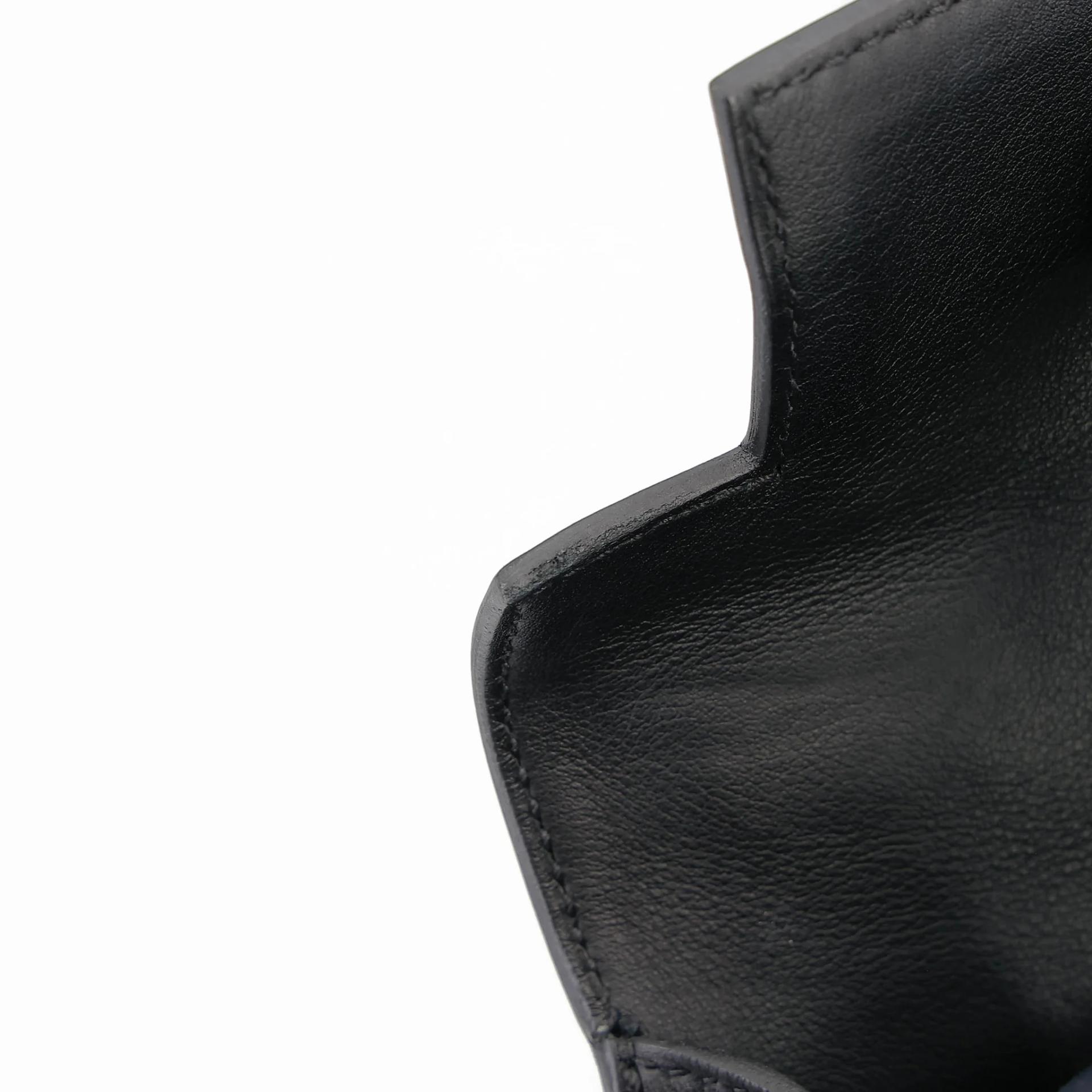 Very Good ( Rank A) HERMÈS Kelly 28 Sellier Noir (89) Toile H canvas Swift Palladium hardware Z (2021) - 21