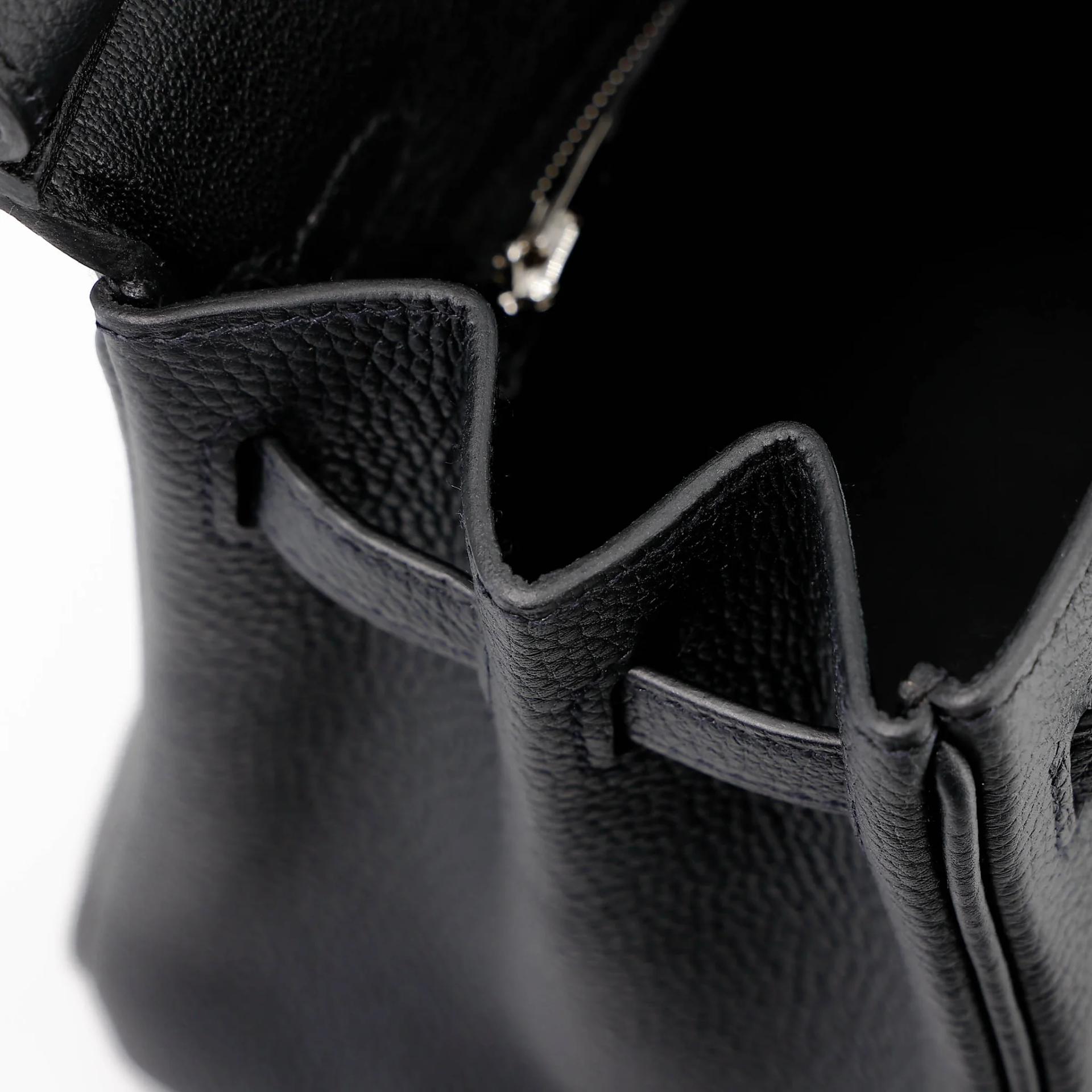 Brand New ( Rank N ) HERMÈS Birkin 25 Noir (89) Togo Palladium hardware G (2026) - 15