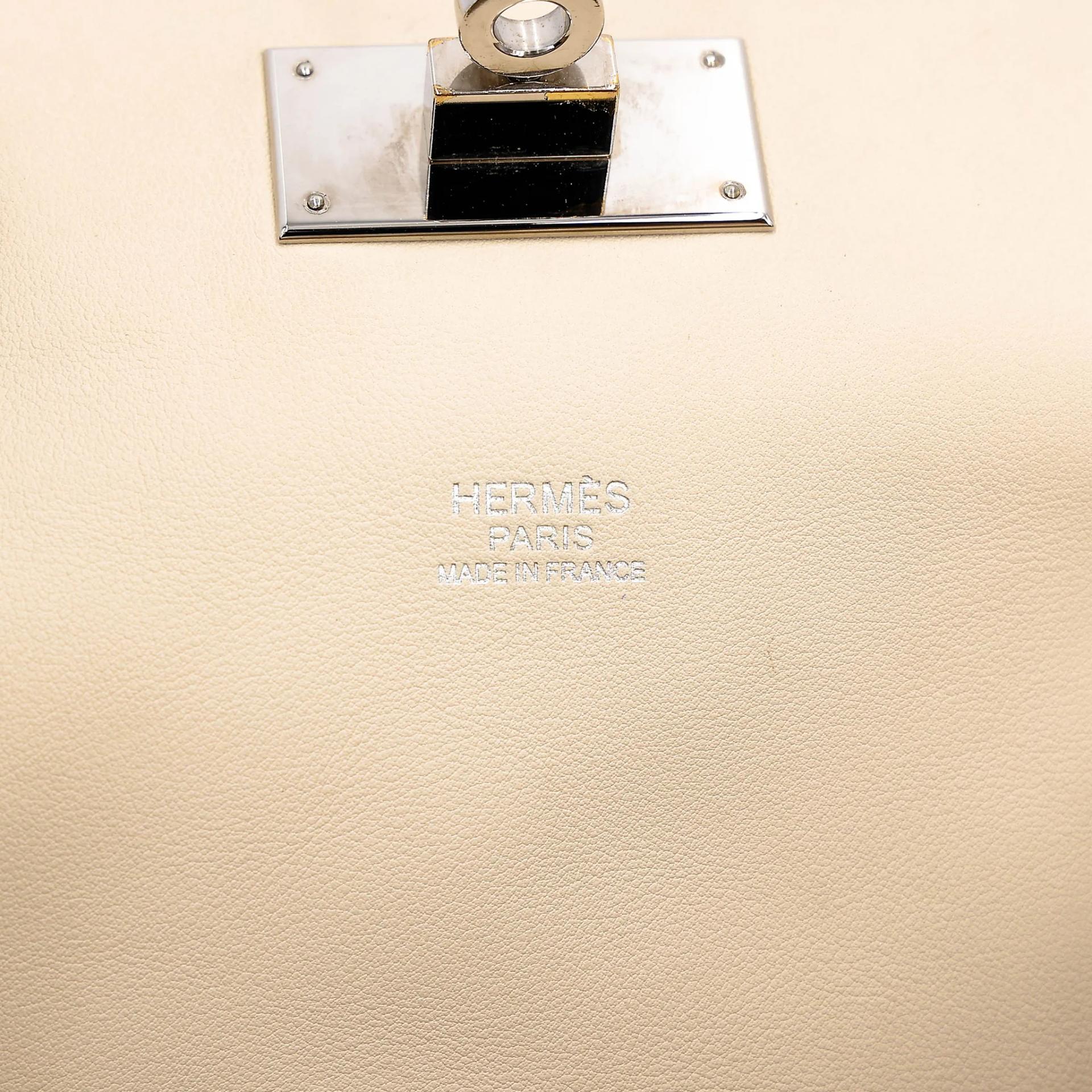 Very Good ( Rank A) HERMÈS Toolbox 20 Beton (8L) Swift Palladium hardware A (2017) - 18
