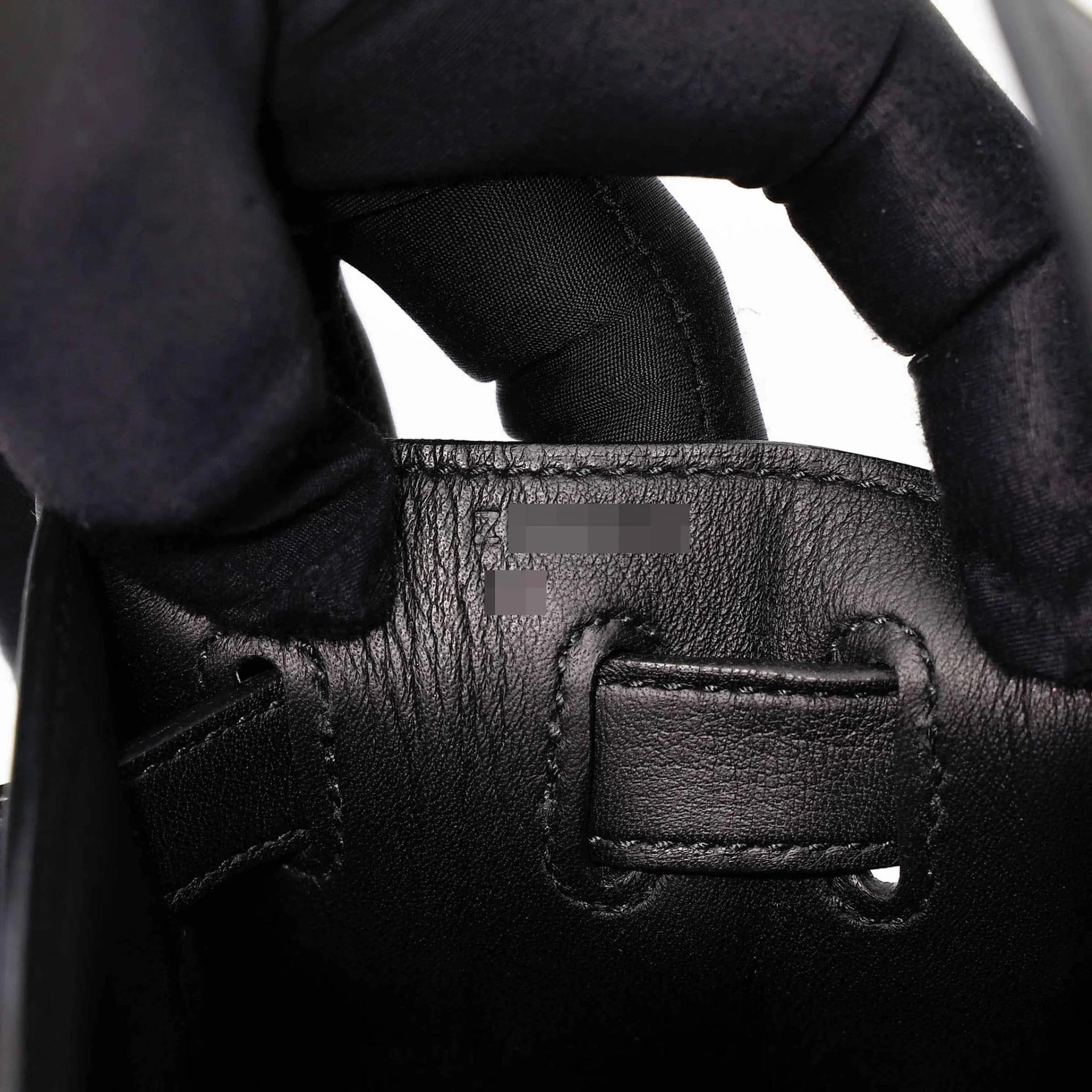 Very Good ( Rank A) HERMÈS Kelly 28 Sellier Noir (89) Toile H canvas Swift Palladium hardware Z (2021) - 19