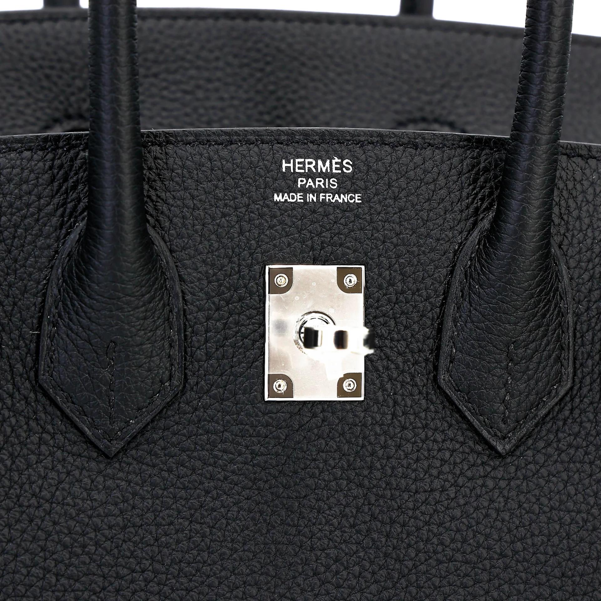 Brand New ( Rank N ) HERMÈS Birkin 25 Noir (89) Togo Palladium hardware G (2026) - 10