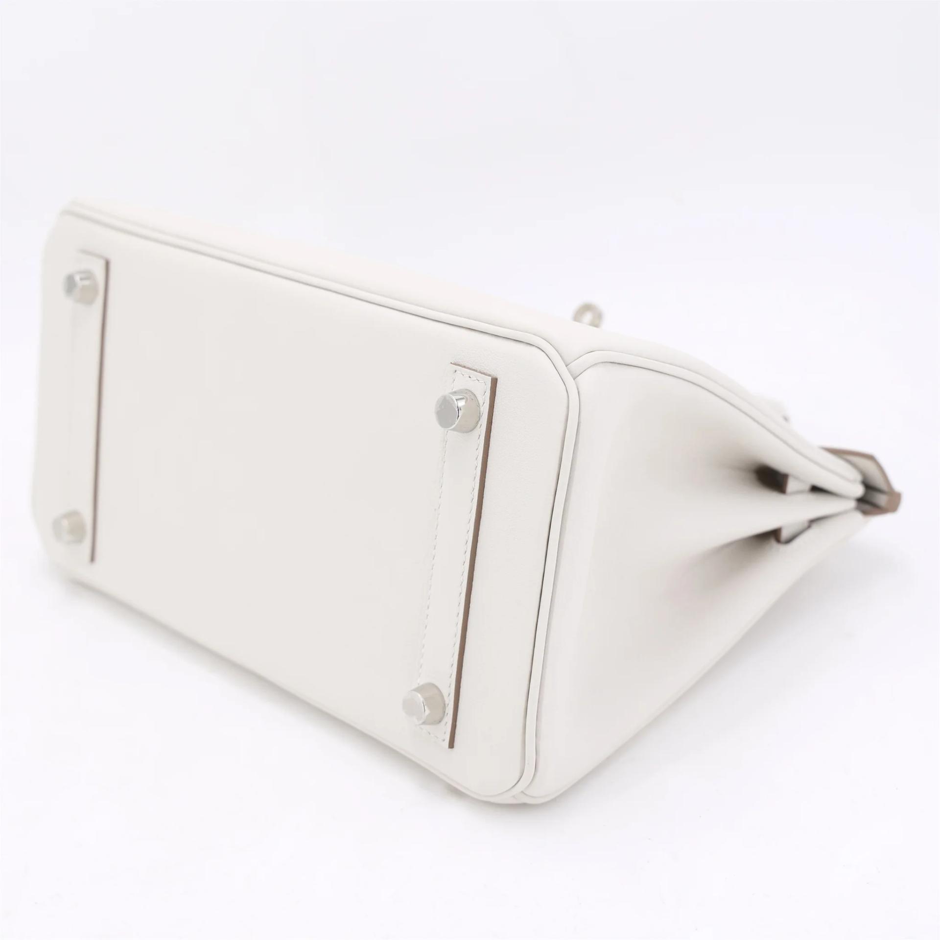 Brand New ( Rank N ) HERMÈS Birkin 25 Gris Pale (M4) Swift Palladium hardware K (2025) - 5