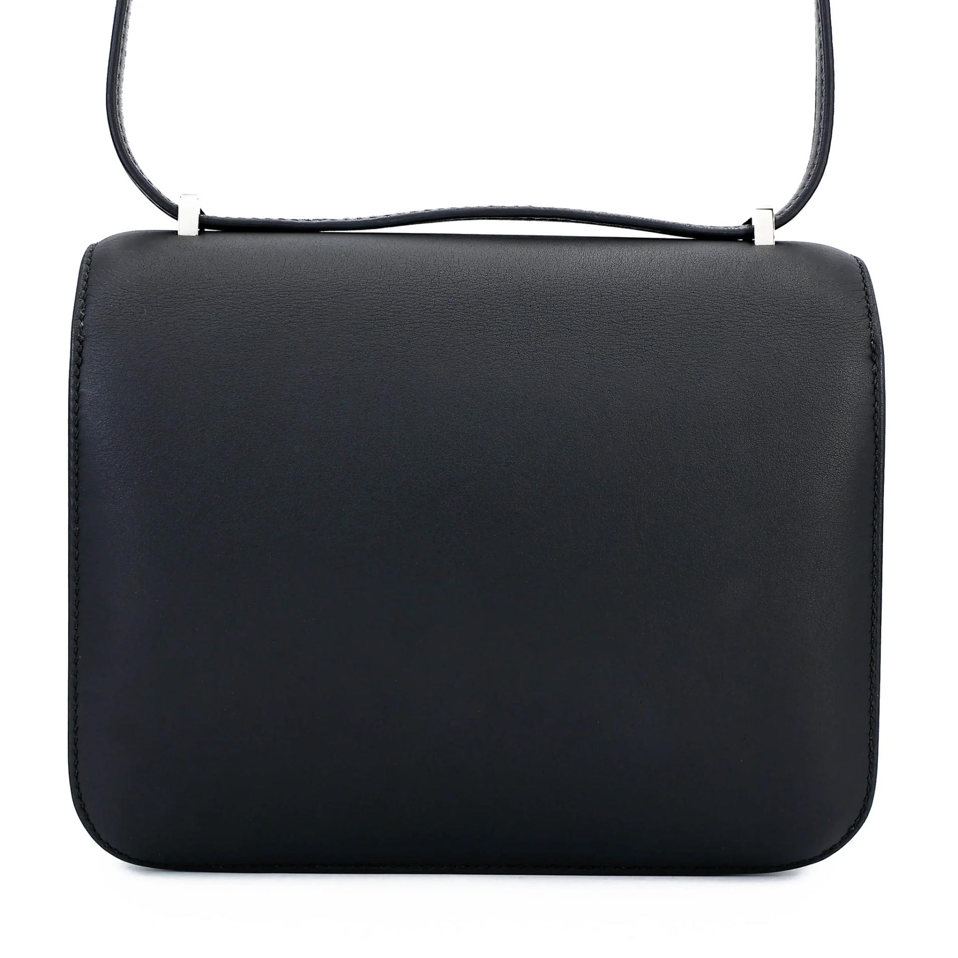 Excellent ( Rank SA ) HERMÈS Constance Mini Noir (89) Swift Palladium hardware Z (2021) - 2