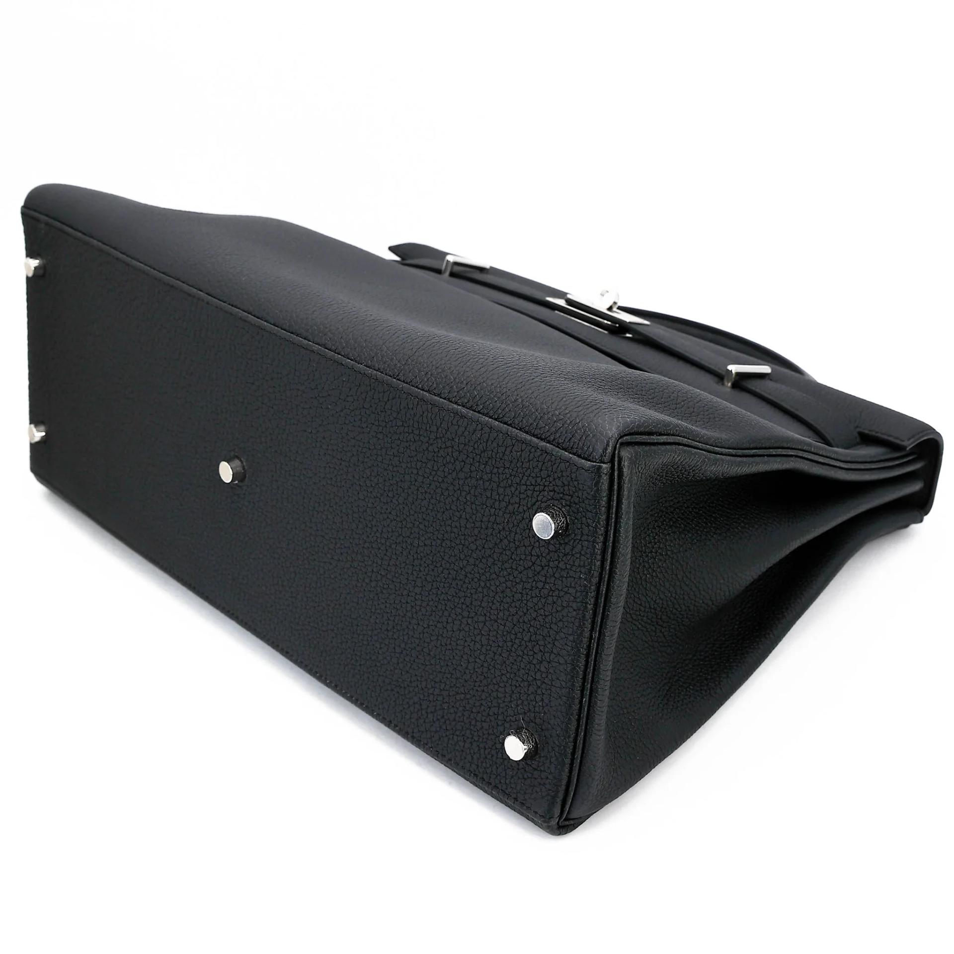 Brand New ( Rank N ) HERMÈS Kelly 42 Maxi Noir (89) Togo Palladium hardware G (2026) - 4
