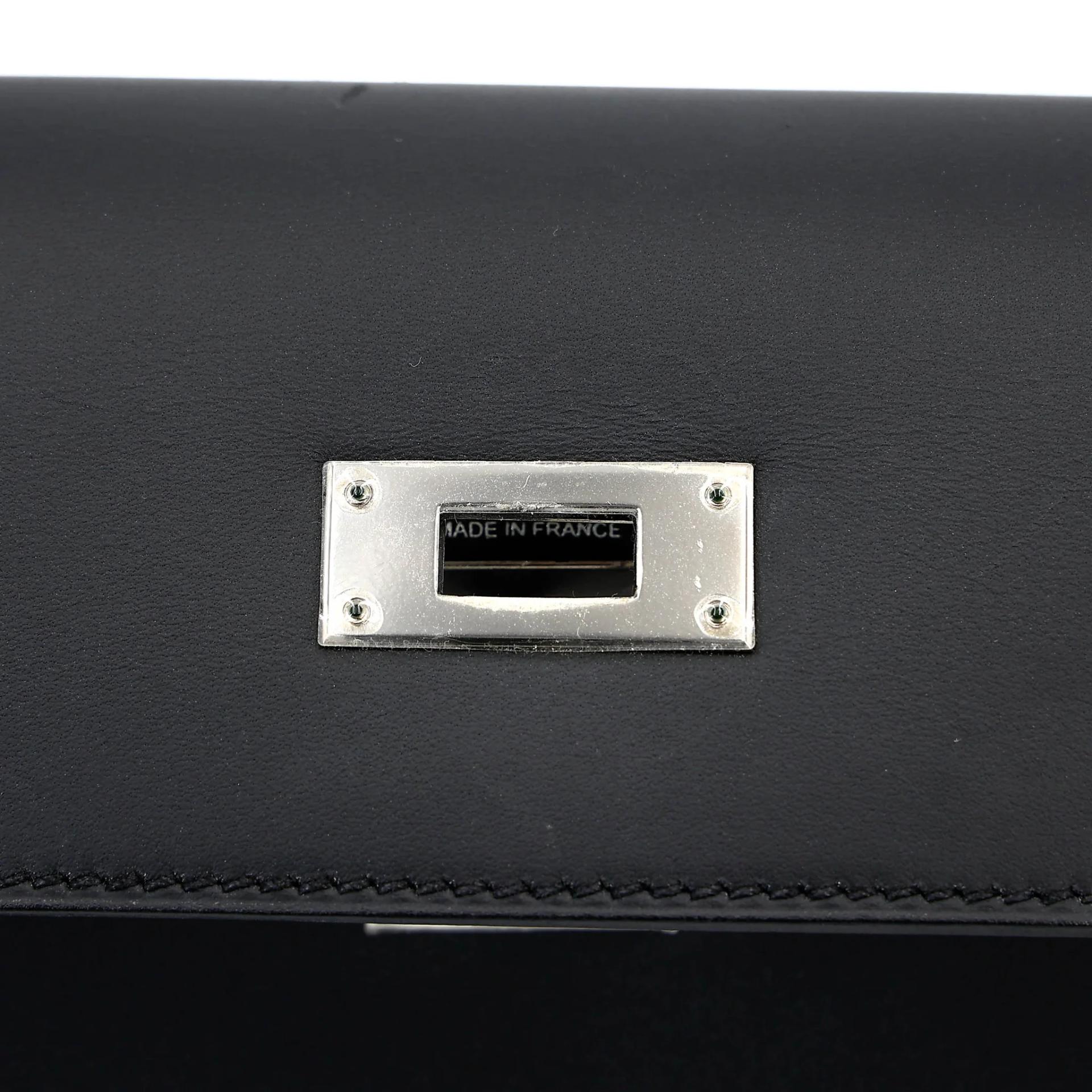 Very Good ( Rank A) HERMÈS Kelly 28 Sellier Noir (89) Sombrero Palladium hardware T (2015) - 19