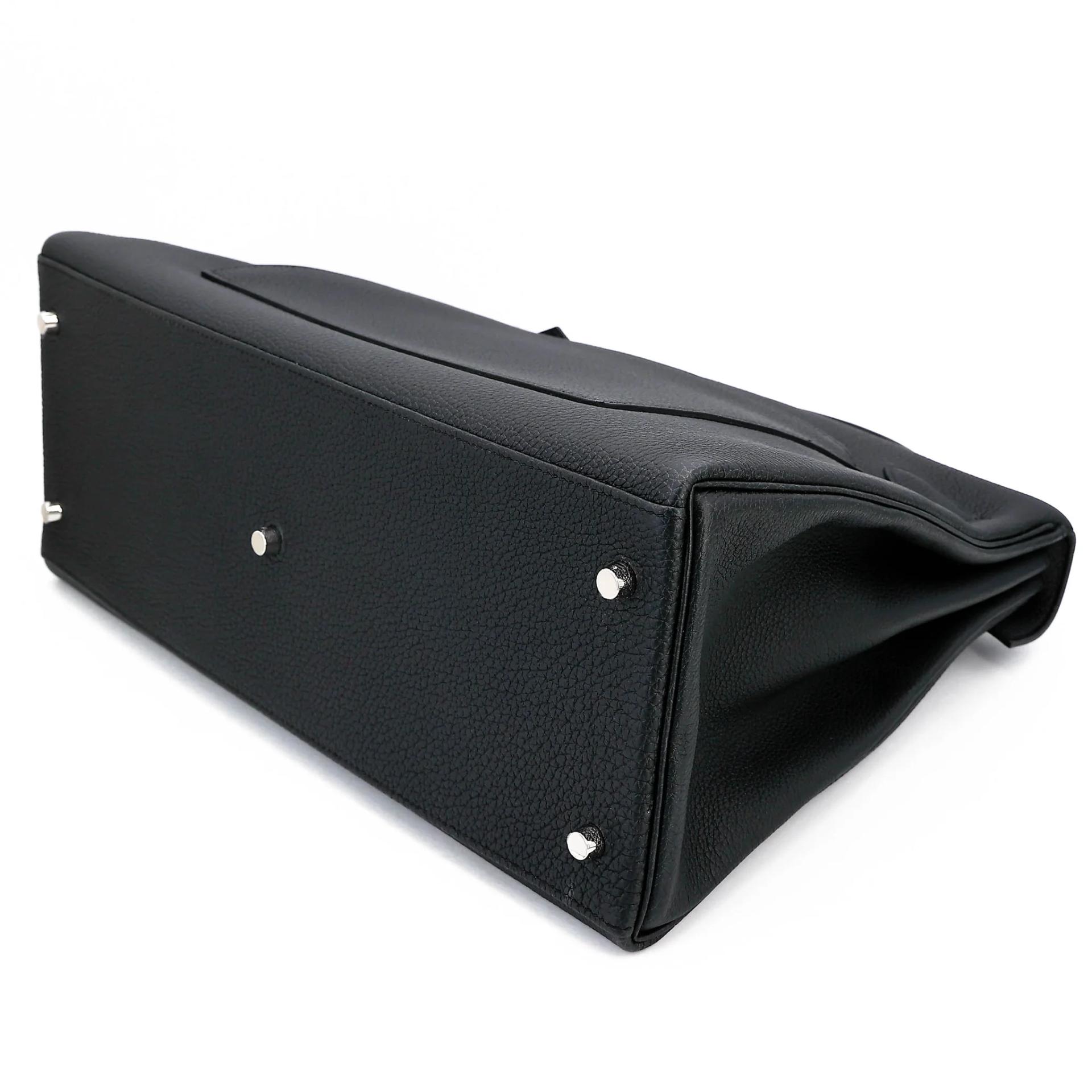 Brand New ( Rank N ) HERMÈS Kelly 42 Maxi Noir (89) Togo Palladium hardware G (2026) - 6