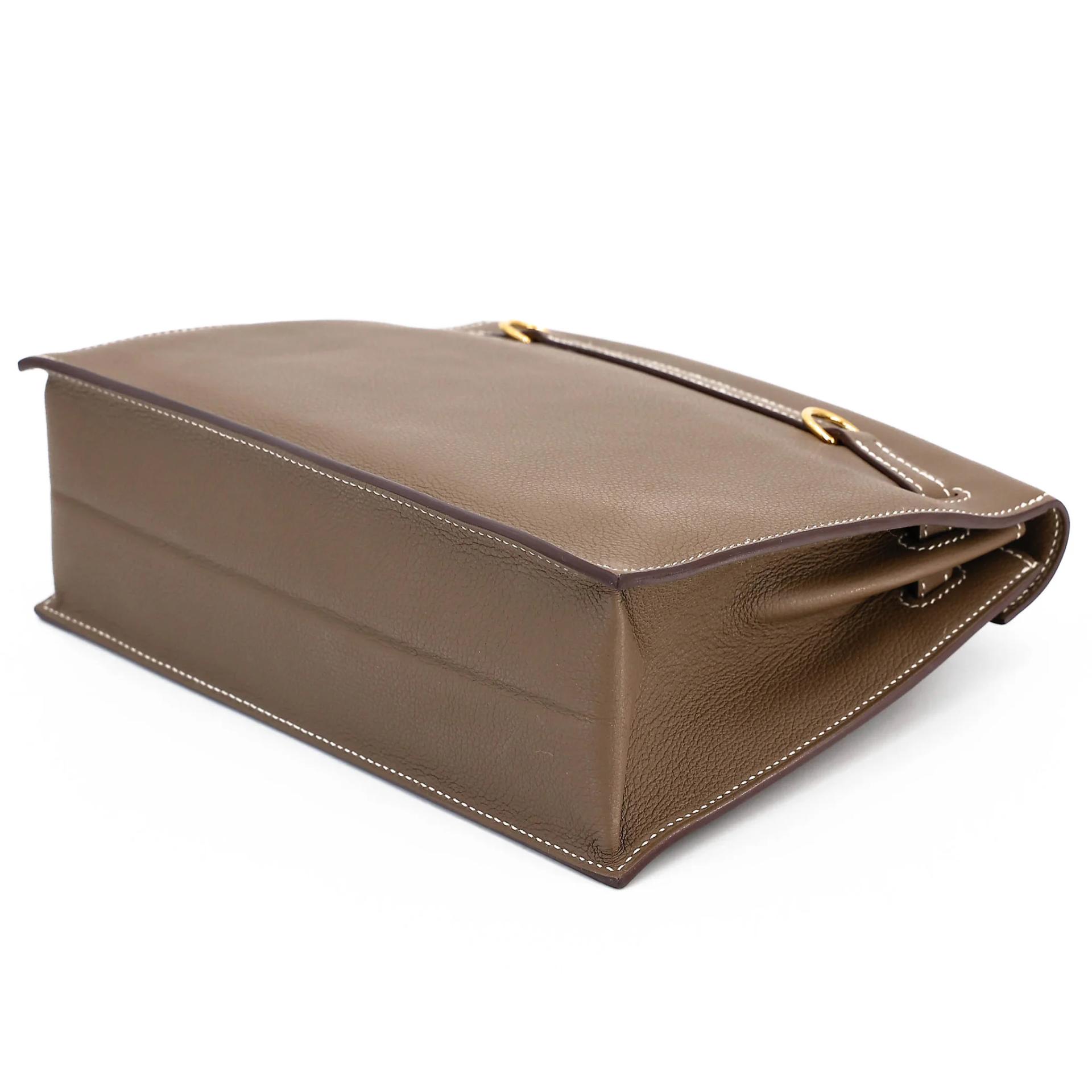 Very Good ( Rank A) HERMÈS Kelly Danse Etoupe (18) Evercolor Gold hardware W (2024) - 5