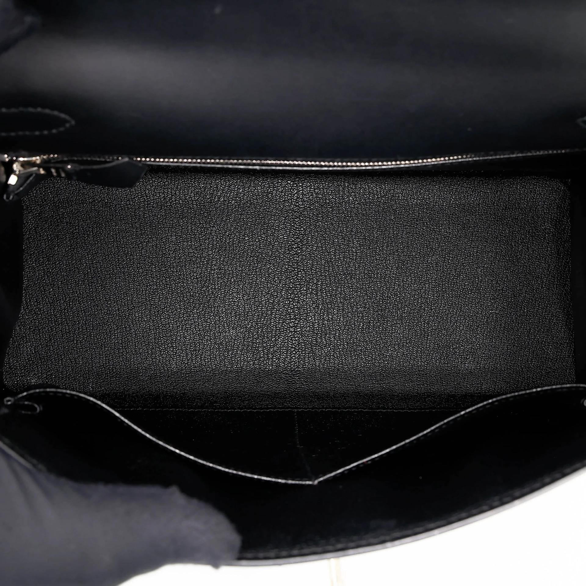 Very Good ( Rank A) HERMÈS Kelly 28 Sellier Noir (89) Sombrero Palladium hardware T (2015) - 27
