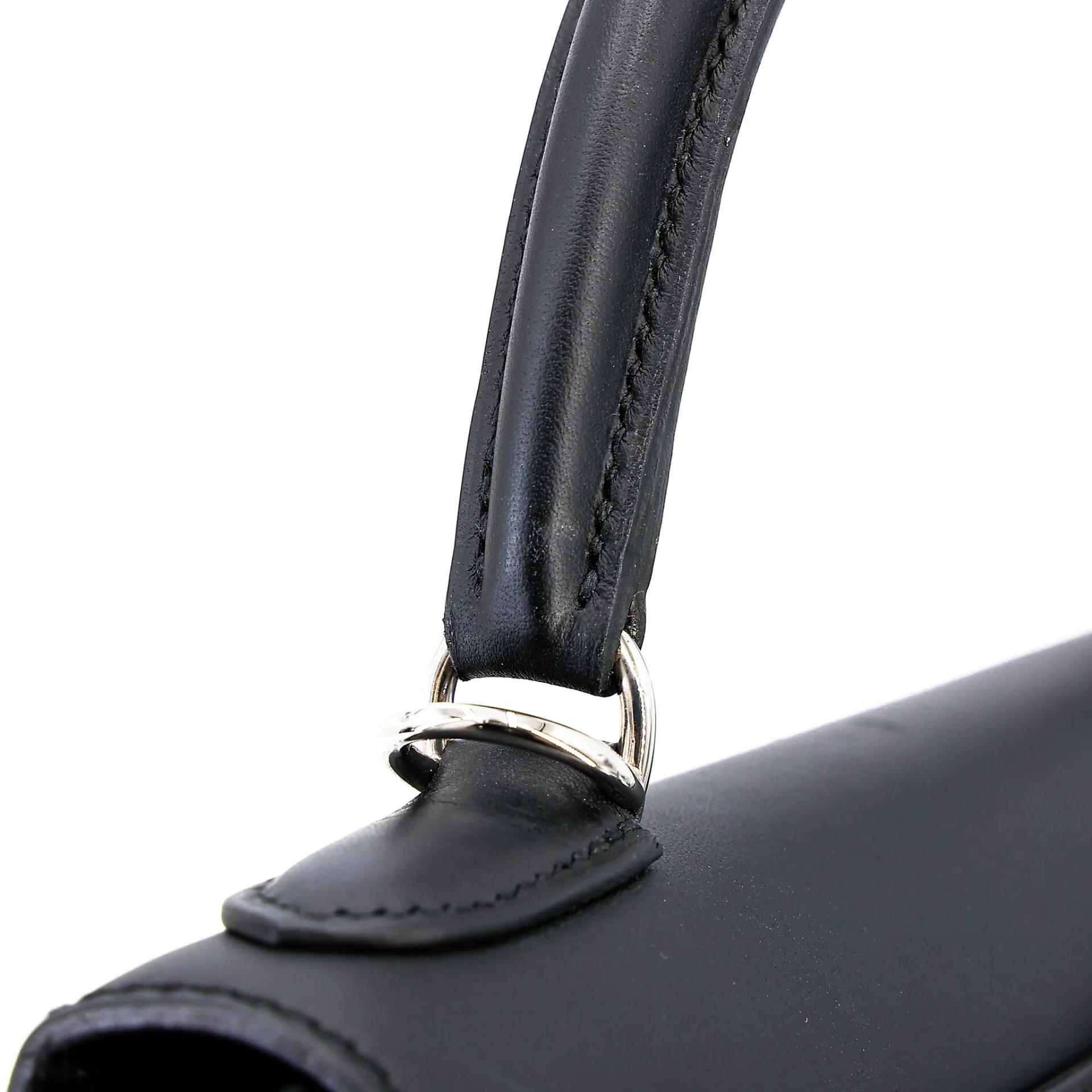 Very Good ( Rank A) HERMÈS Kelly 28 Sellier Noir (89) Sombrero Palladium hardware T (2015) - 4