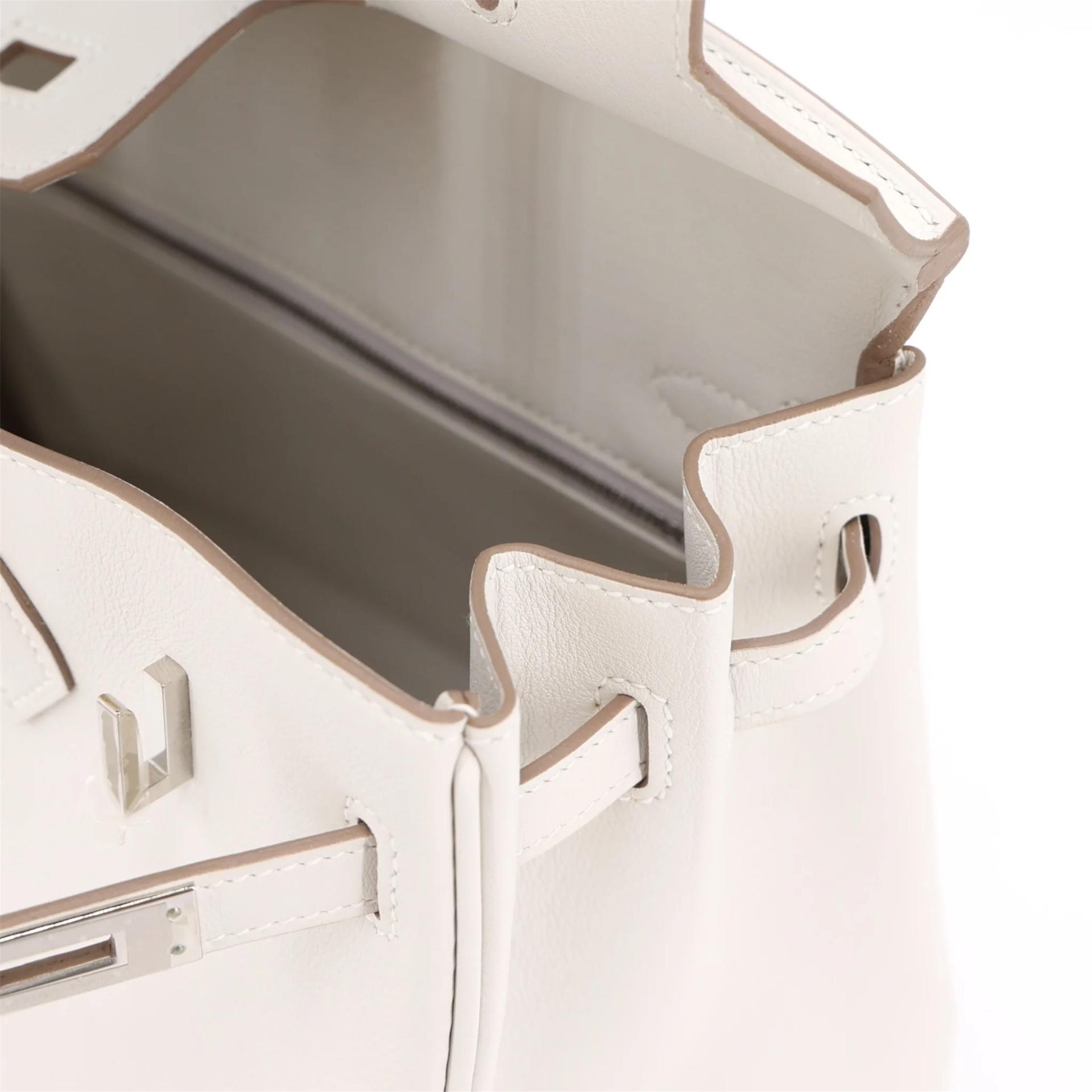Brand New ( Rank N ) HERMÈS Birkin 25 Gris Pale (M4) Swift Palladium hardware K (2025) - 13