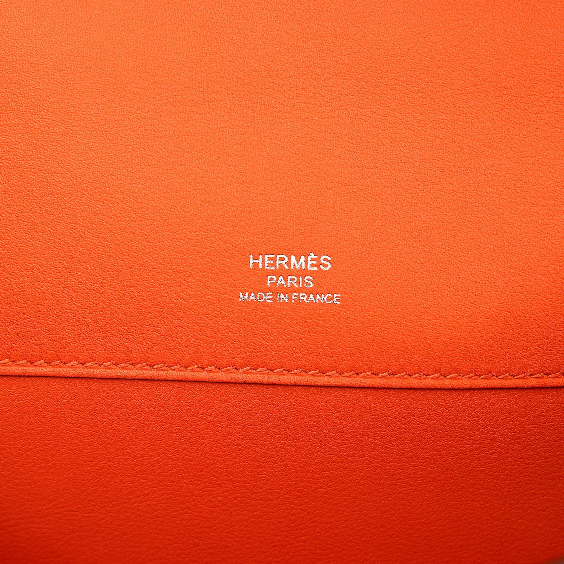 Excellent ( Rank SA ) HERMÈS Kelly Cut Orange (93) Swift Palladium hardware X (2016) - 15