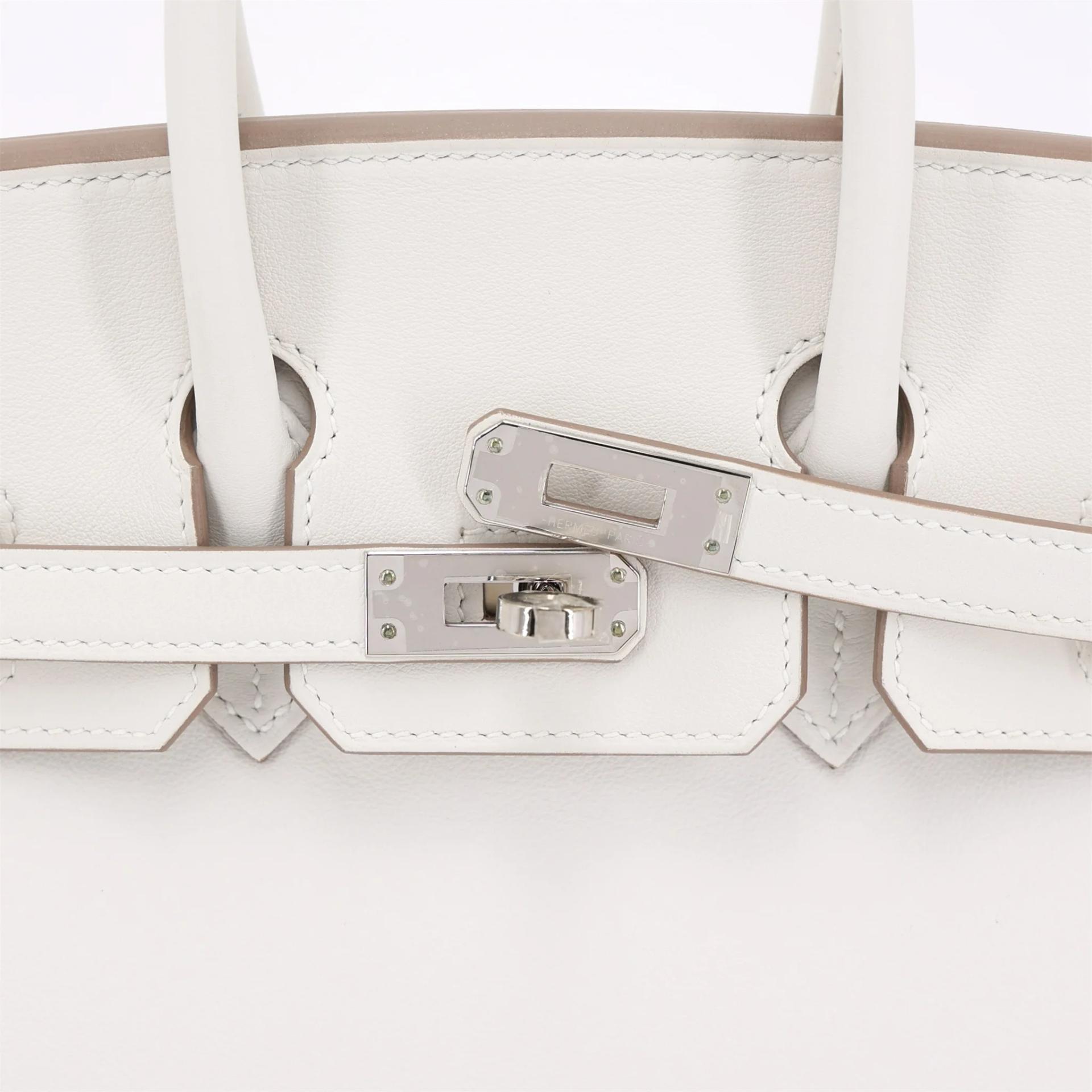 Brand New ( Rank N ) HERMÈS Birkin 25 Gris Pale (M4) Swift Palladium hardware K (2025) - 8