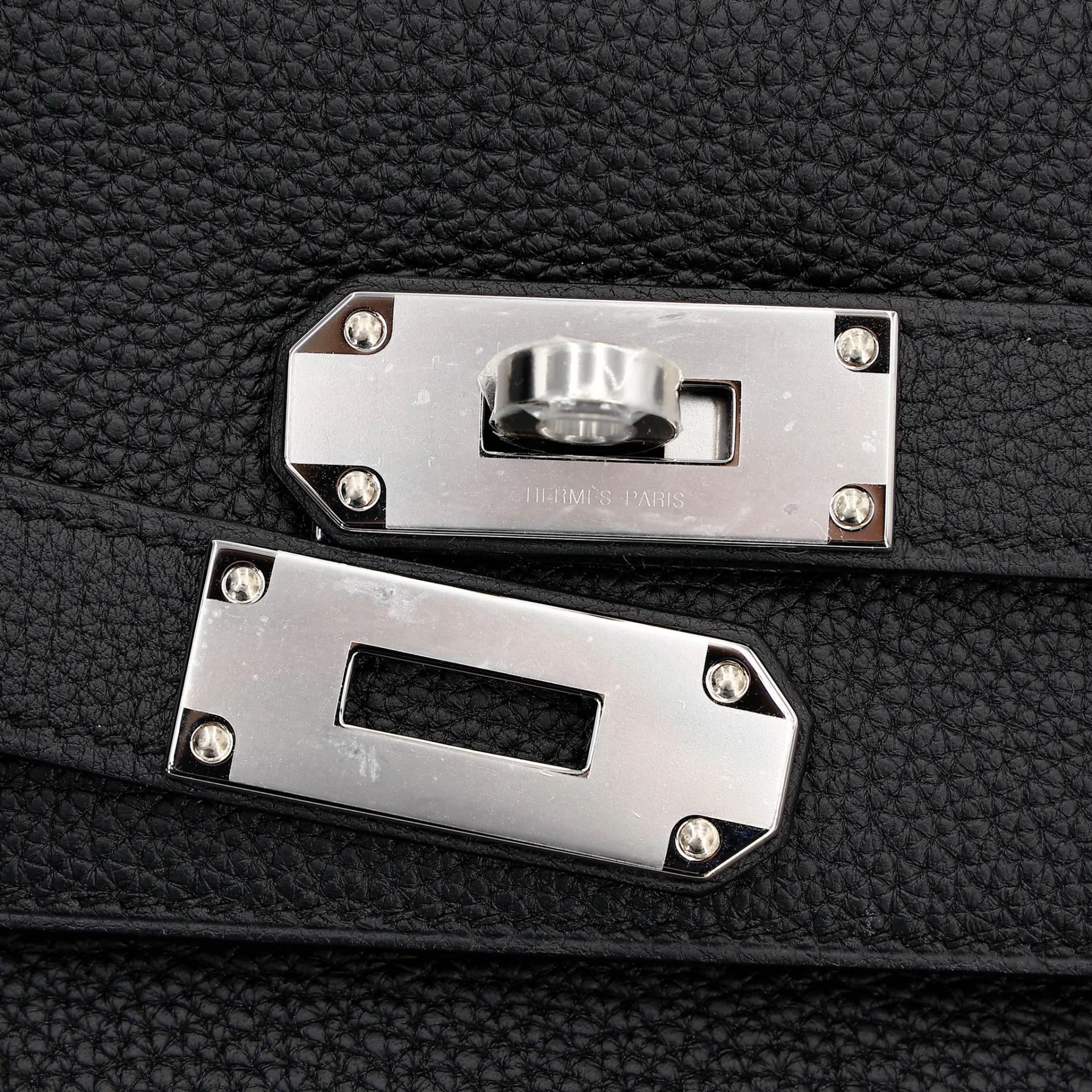 Brand New ( Rank N ) HERMÈS Kelly 42 Maxi Noir (89) Togo Palladium hardware G (2026) - 12