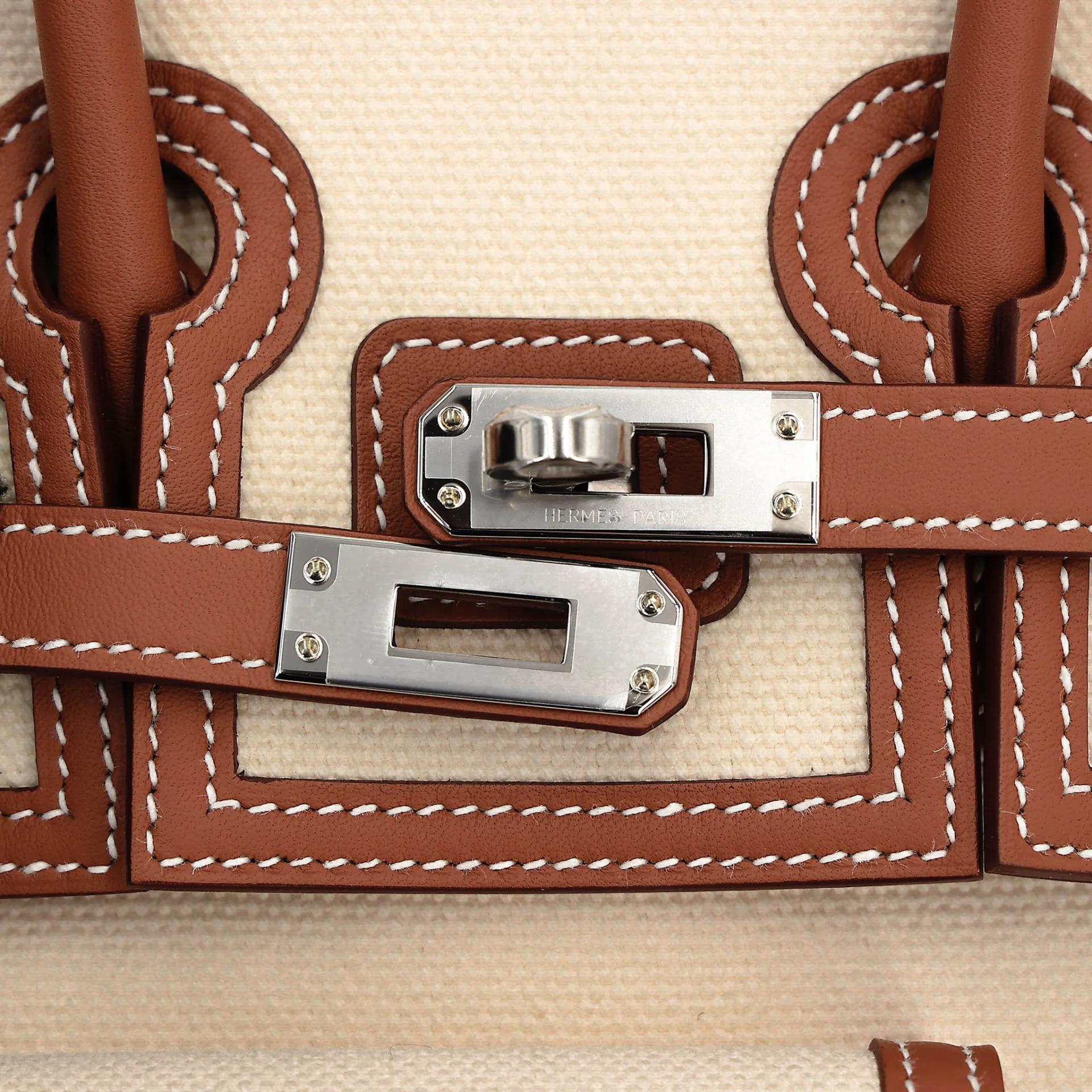 Brand New ( Rank N ) HERMÈS Limited Edition Birkin Cargo 25 Gold (37) Toile Goeland canvas Swift Palladium hardware G (2026) - 10
