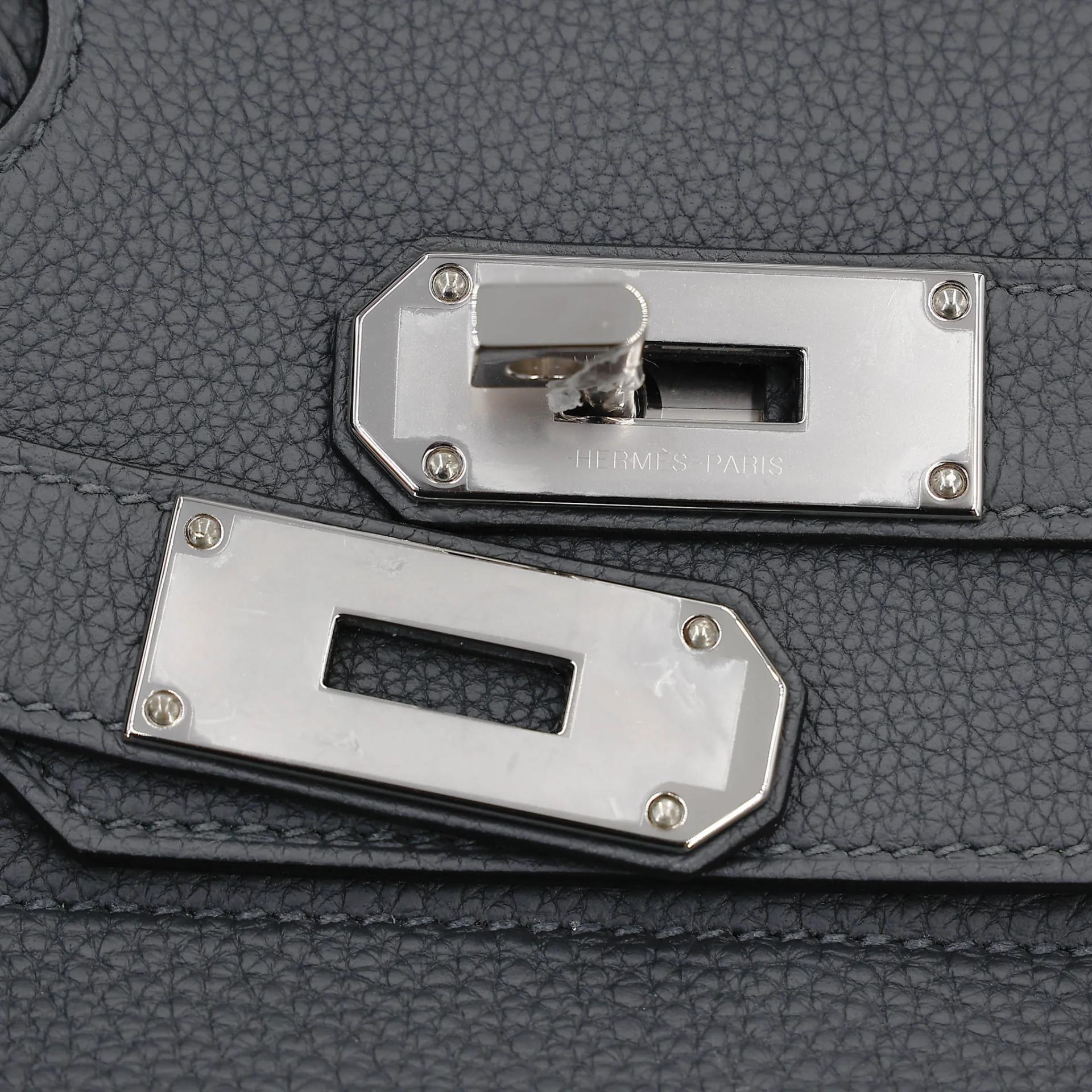 Unused ( Rank NS ) HERMÈS Haut à Courroies HAC 40 Gris misty (H0) Togo Palladium hardware W (2024) - 8