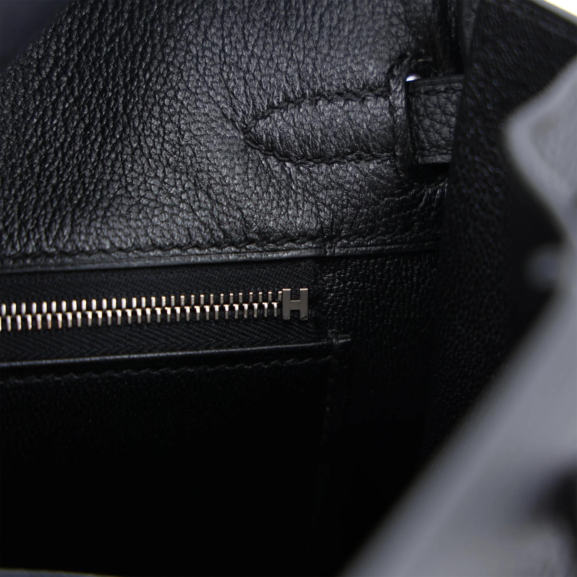 Brand New ( Rank N ) HERMÈS Birkin 25 Noir (89) Togo Palladium hardware G (2026) - 15