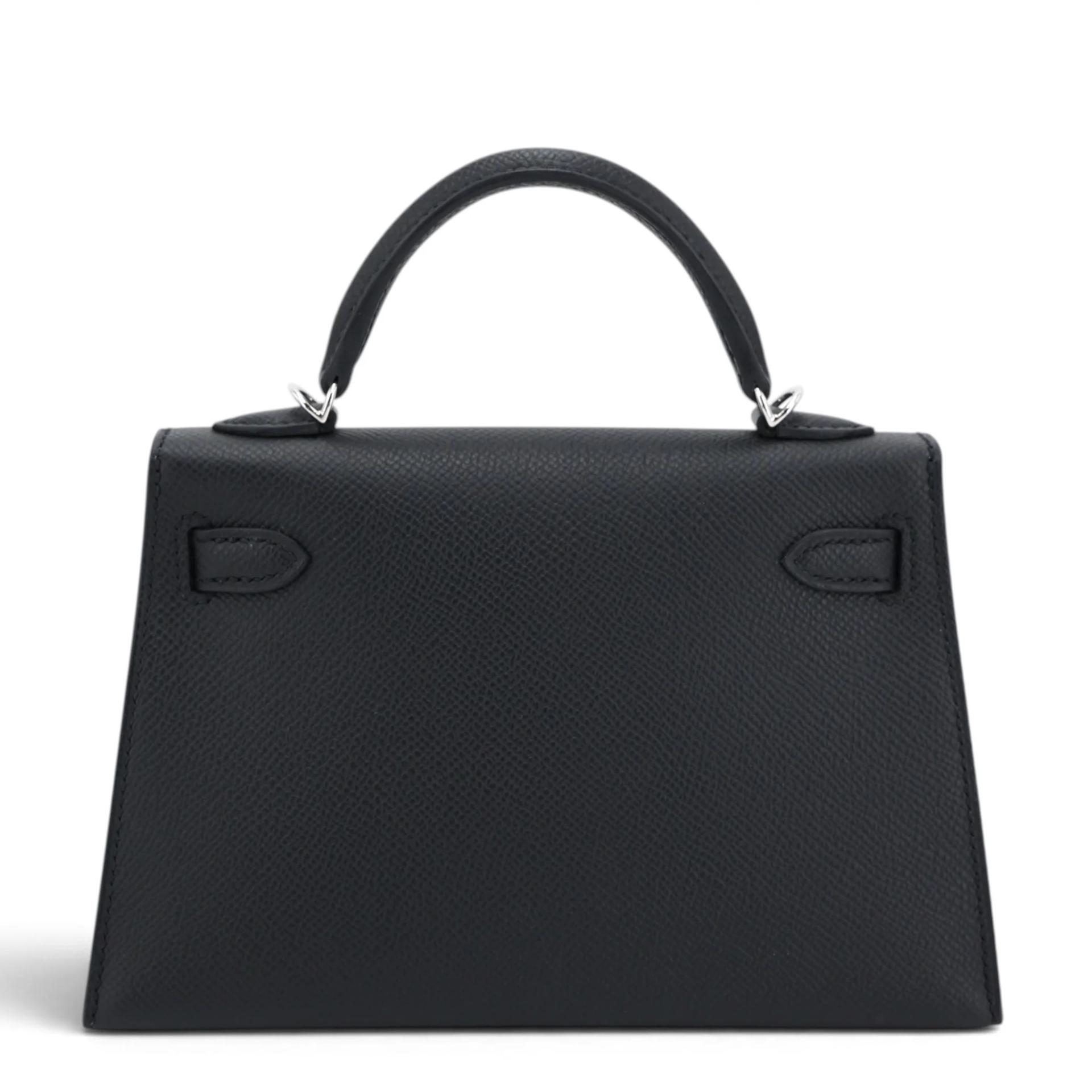 Brand New ( Rank N ) HERMÈS Mini Kelly II Noir (89) Epsom Palladium hardware G (2026) - 2