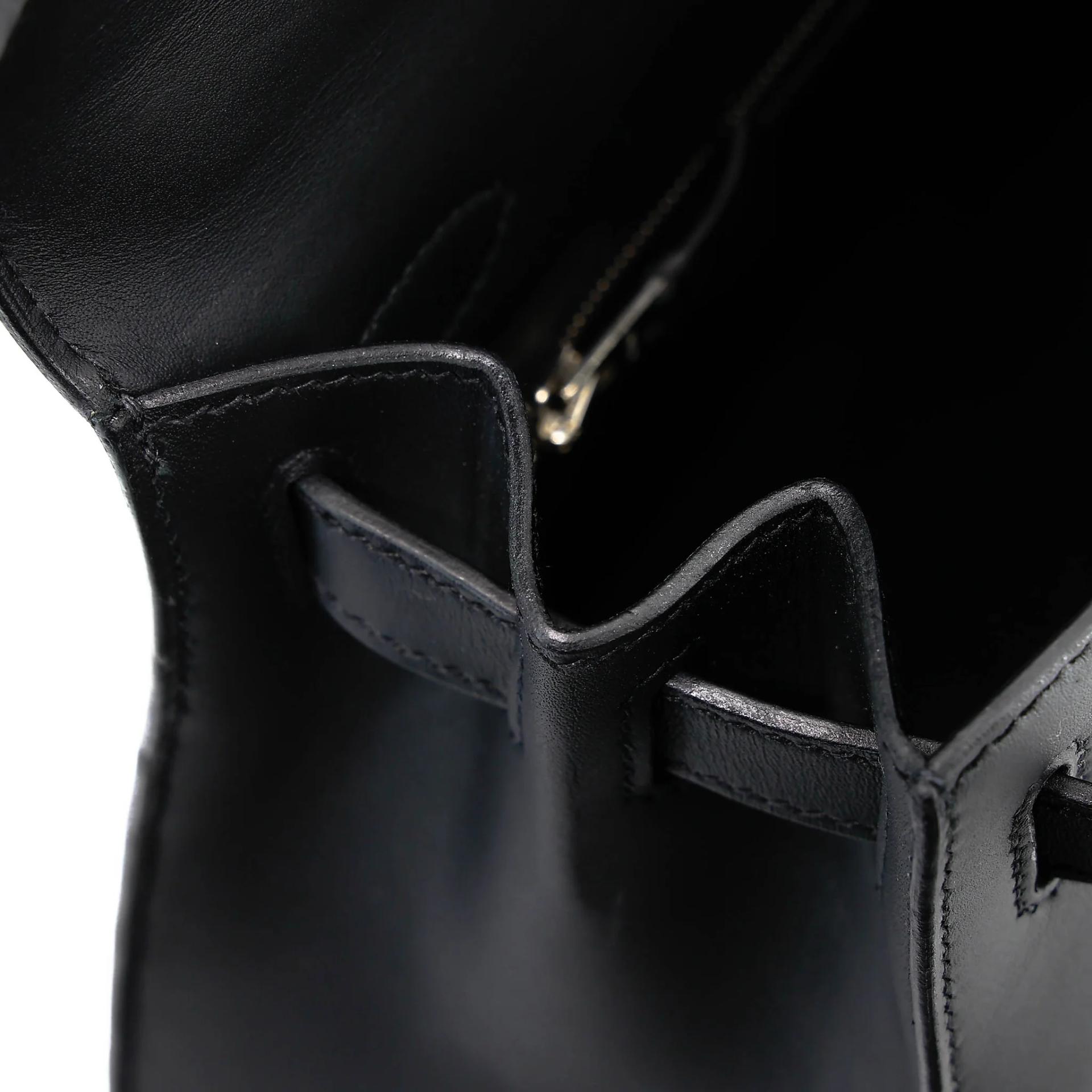 Very Good ( Rank A) HERMÈS Kelly 28 Sellier Noir (89) Sombrero Palladium hardware T (2015) - 26