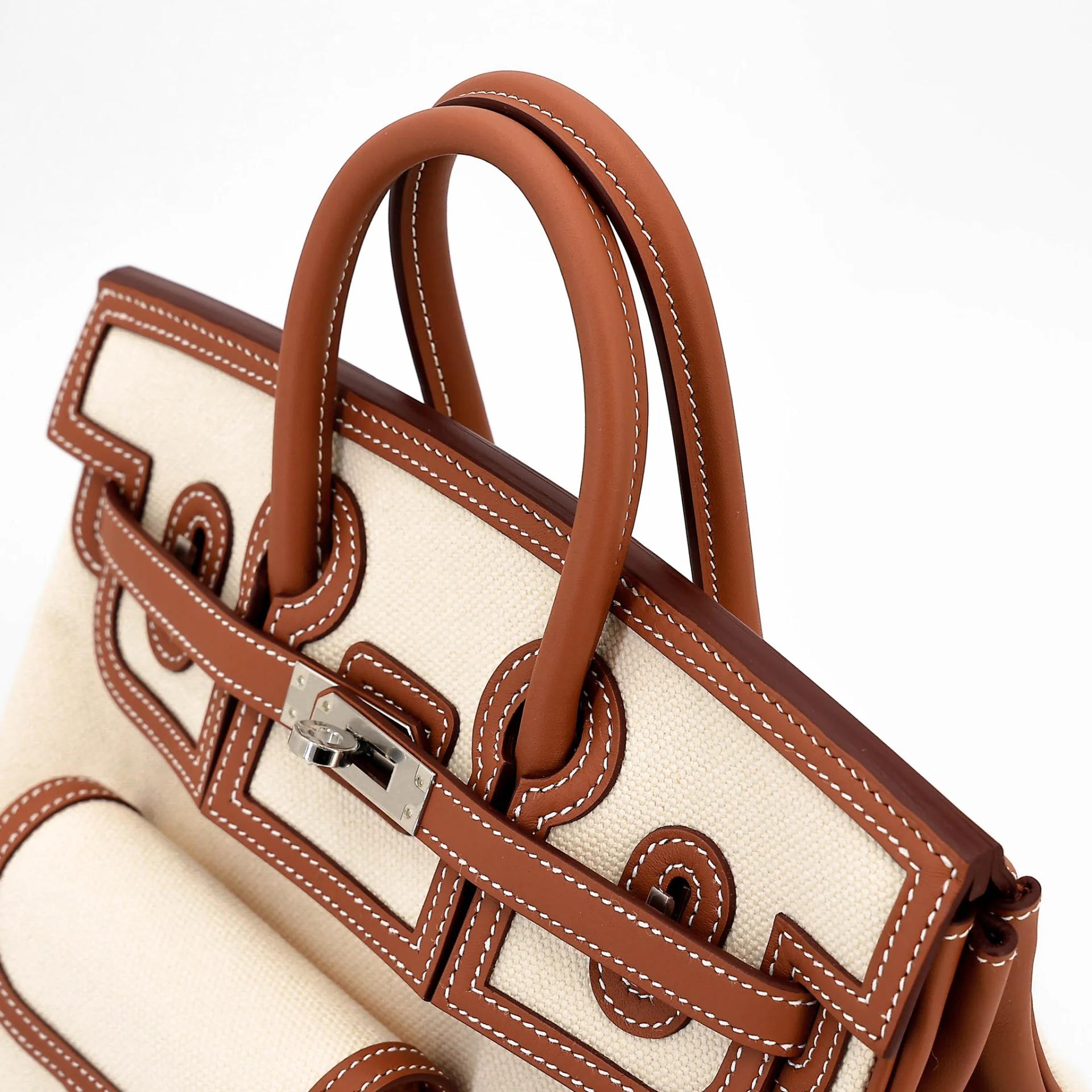 Brand New ( Rank N ) HERMÈS Limited Edition Birkin Cargo 25 Gold (37) Toile Goeland canvas Swift Palladium hardware G (2026) - 3