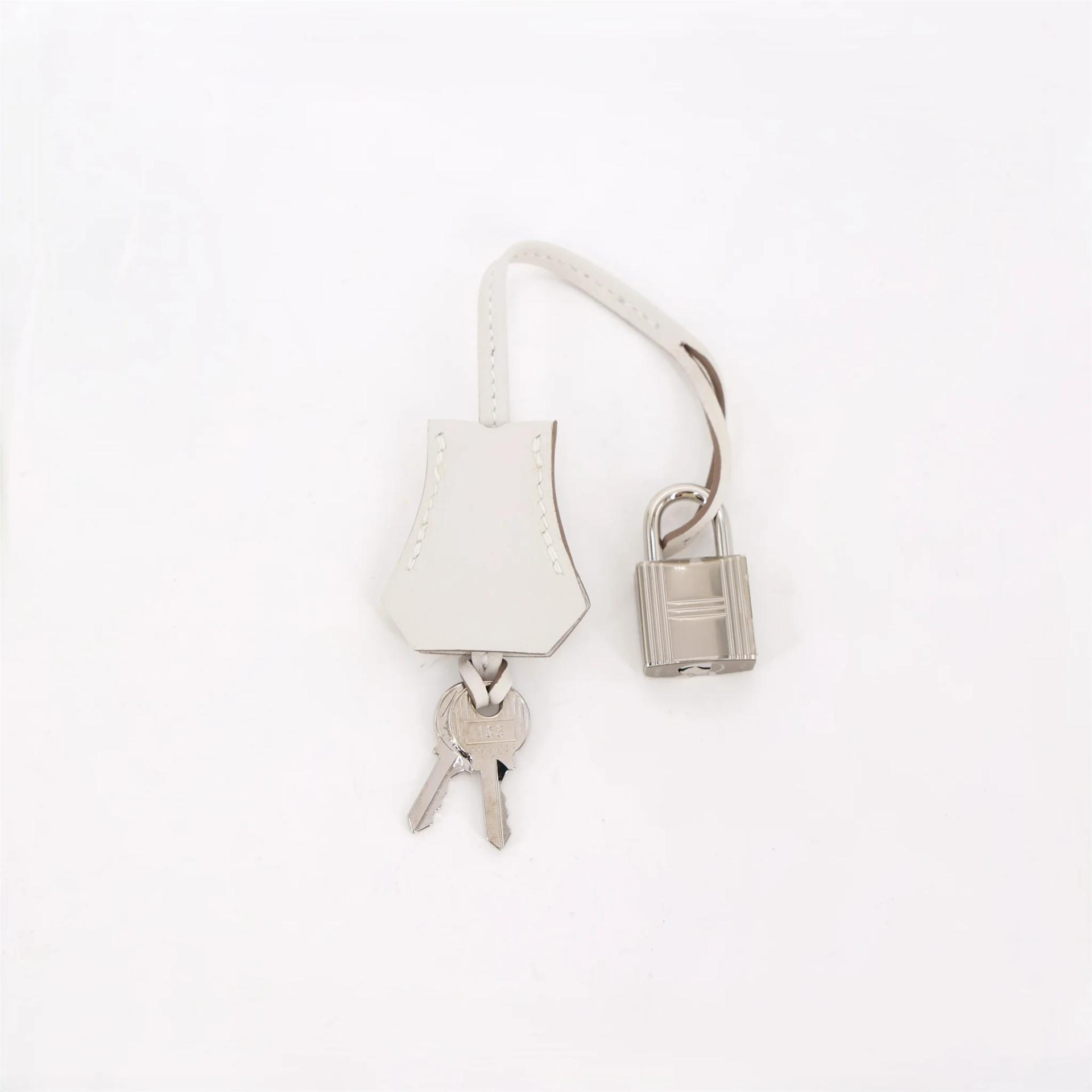 Brand New ( Rank N ) HERMÈS Birkin 25 Gris Pale (M4) Swift Palladium hardware K (2025) - 20