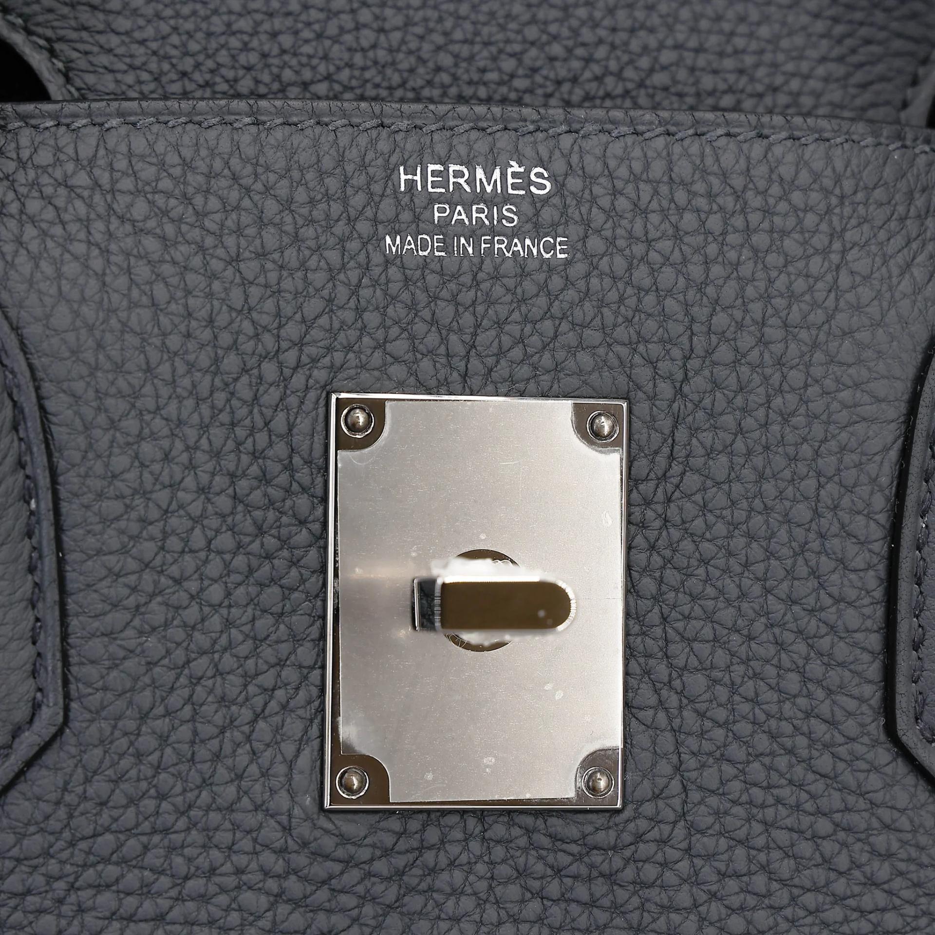 Unused ( Rank NS ) HERMÈS Haut à Courroies HAC 40 Gris misty (H0) Togo Palladium hardware W (2024) - 11