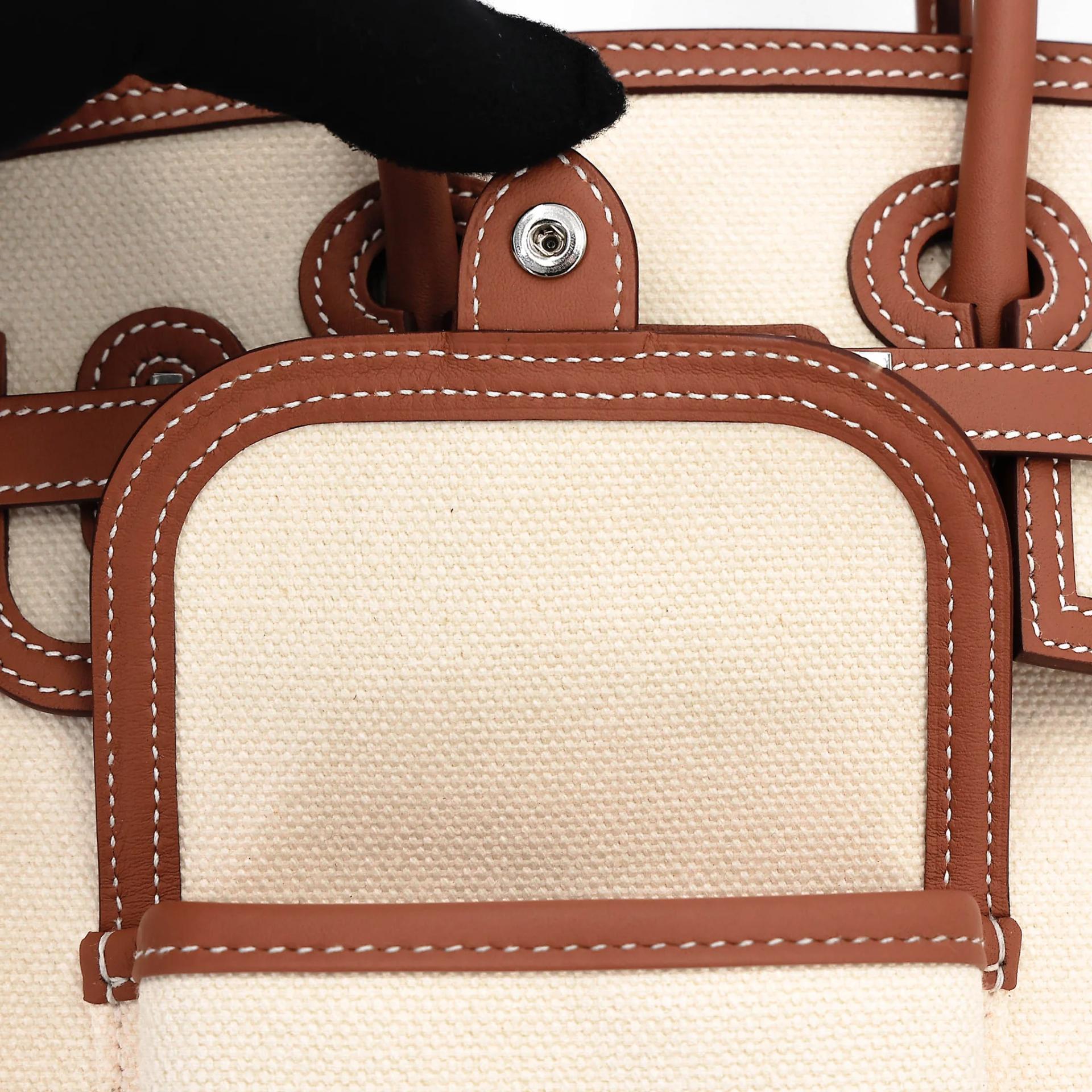 Brand New ( Rank N ) HERMÈS Limited Edition Birkin Cargo 25 Gold (37) Toile Goeland canvas Swift Palladium hardware G (2026) - 12