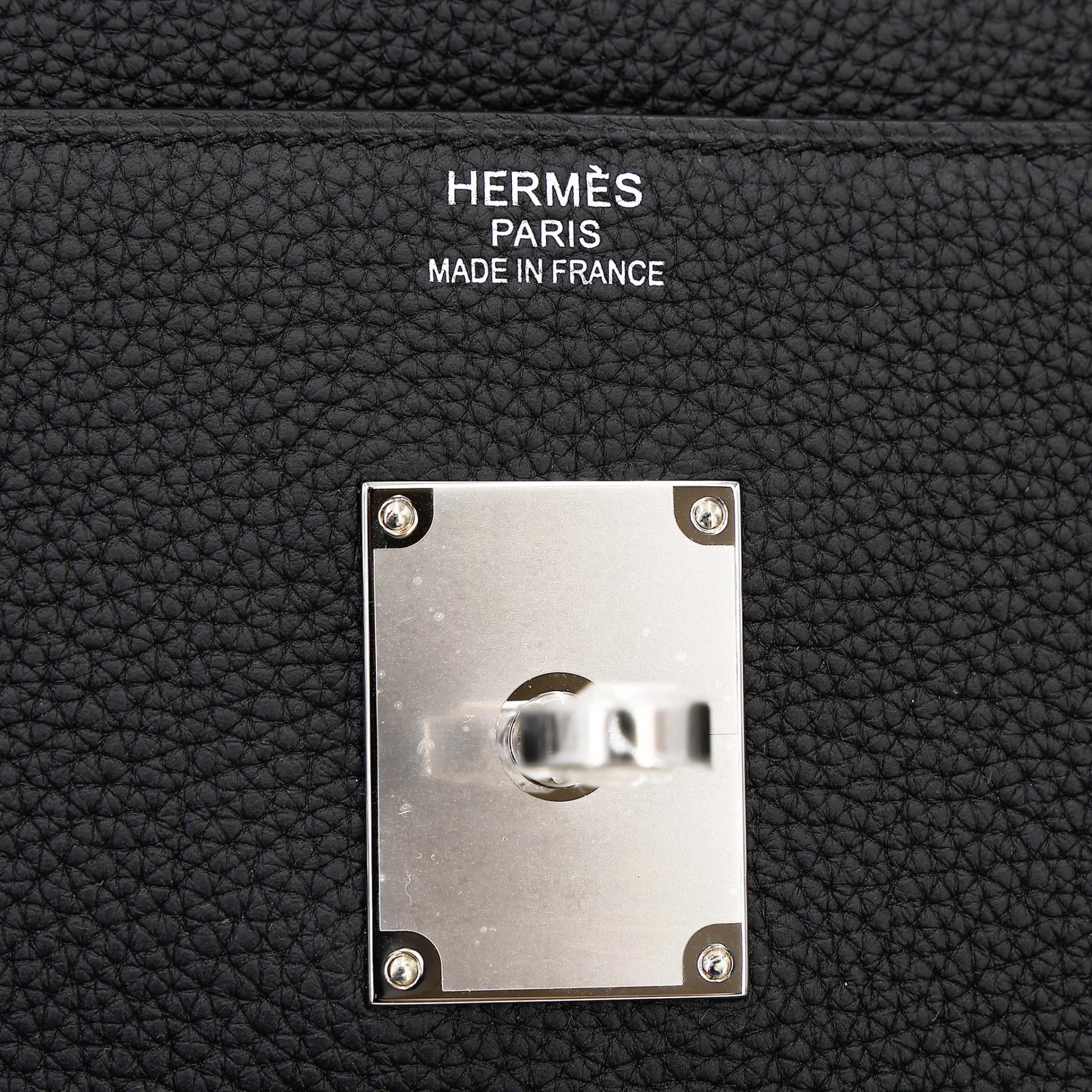 Brand New ( Rank N ) HERMÈS Kelly 42 Maxi Noir (89) Togo Palladium hardware G (2026) - 18