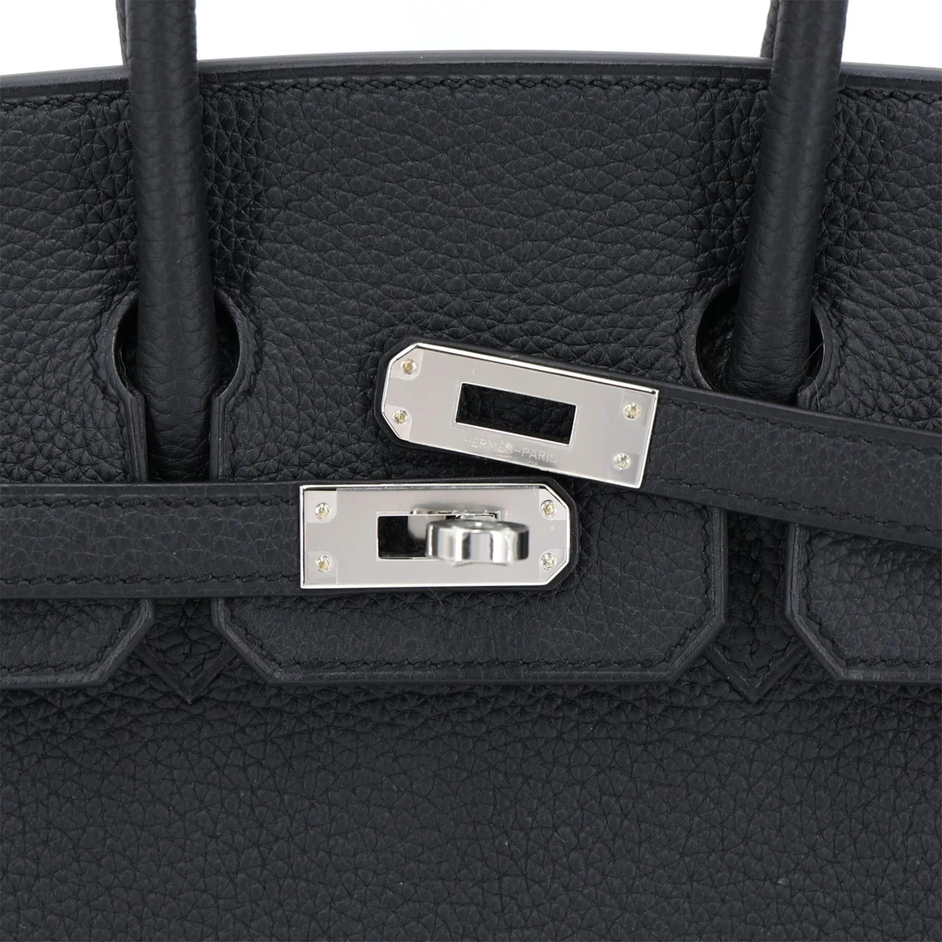 Brand New ( Rank N ) HERMÈS Birkin 25 Noir (89) Togo Palladium hardware G (2026) - 8