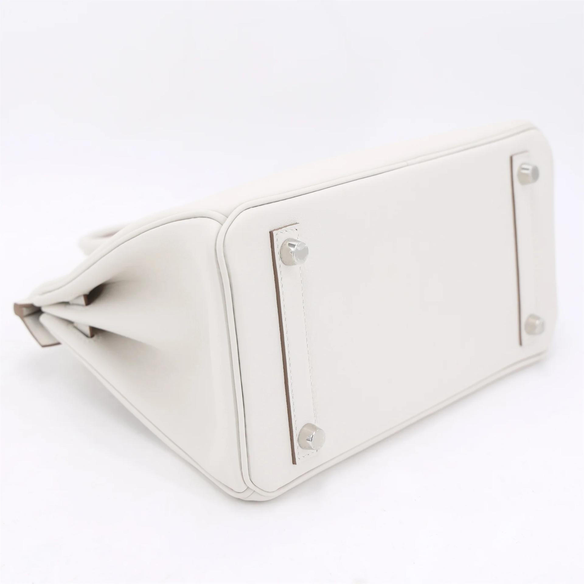 Brand New ( Rank N ) HERMÈS Birkin 25 Gris Pale (M4) Swift Palladium hardware K (2025) - 6