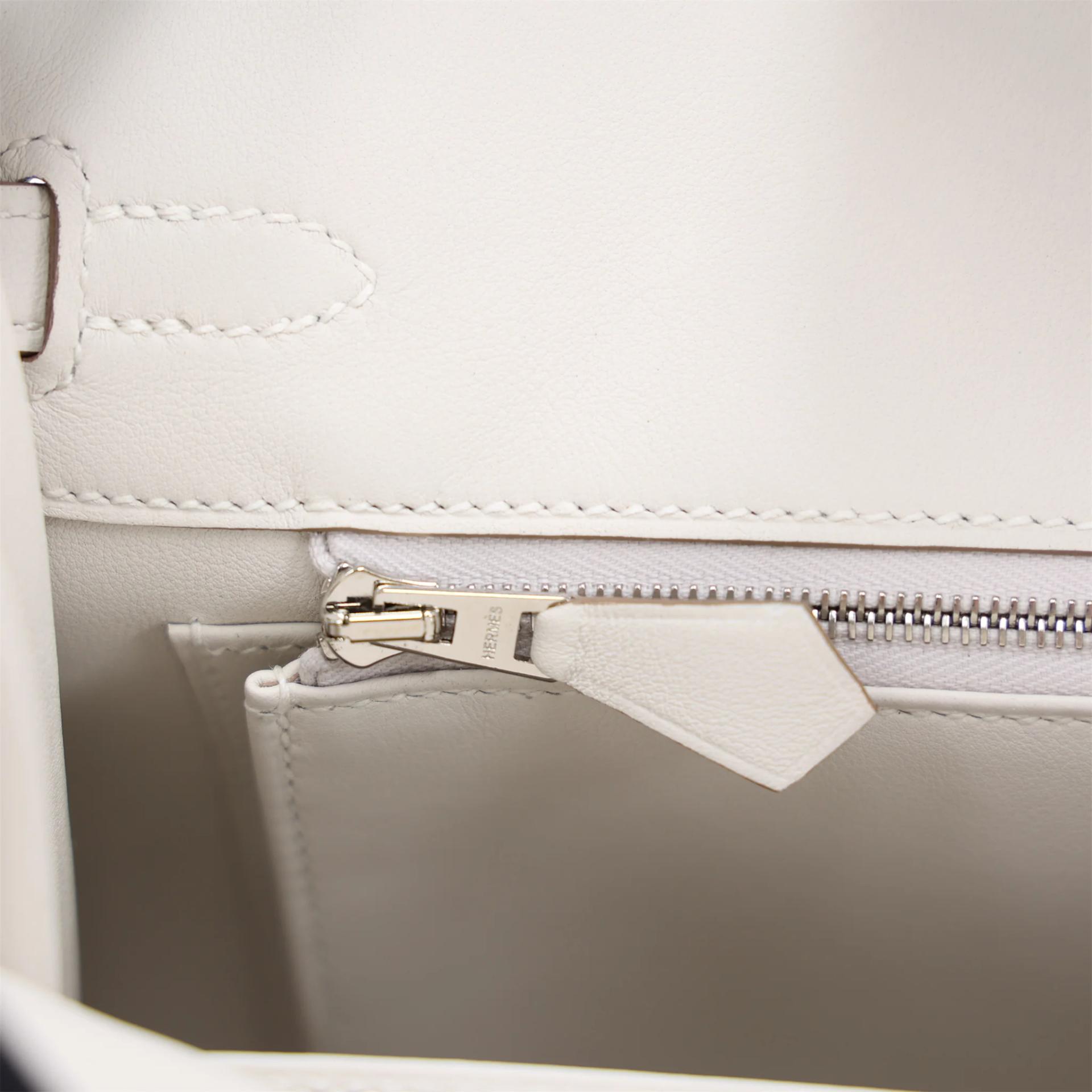 Brand New ( Rank N ) HERMÈS Birkin 25 Gris Pale (M4) Swift Palladium hardware K (2025) - 14