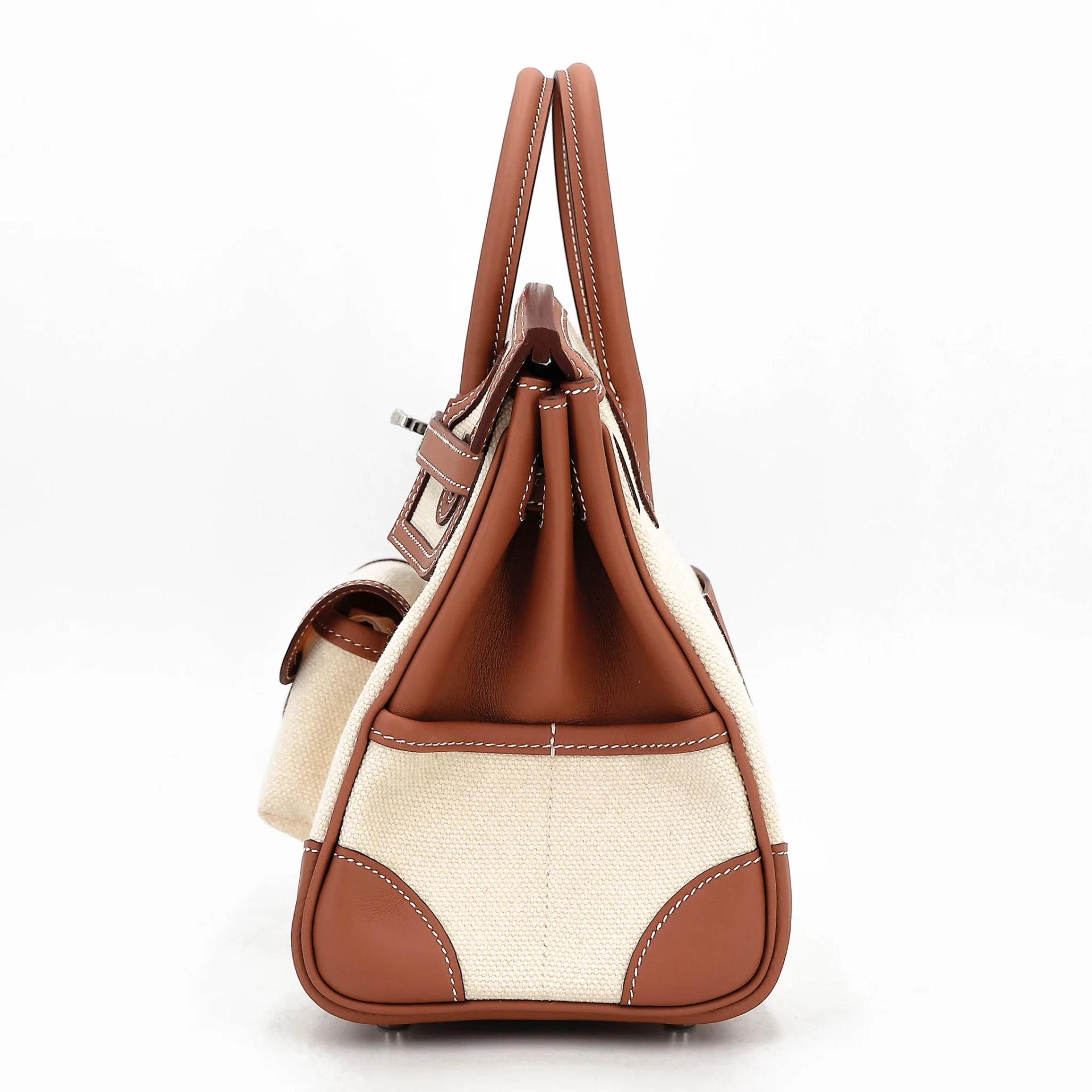 Brand New ( Rank N ) HERMÈS Limited Edition Birkin Cargo 25 Gold (37) Toile Goeland canvas Swift Palladium hardware G (2026) - 8