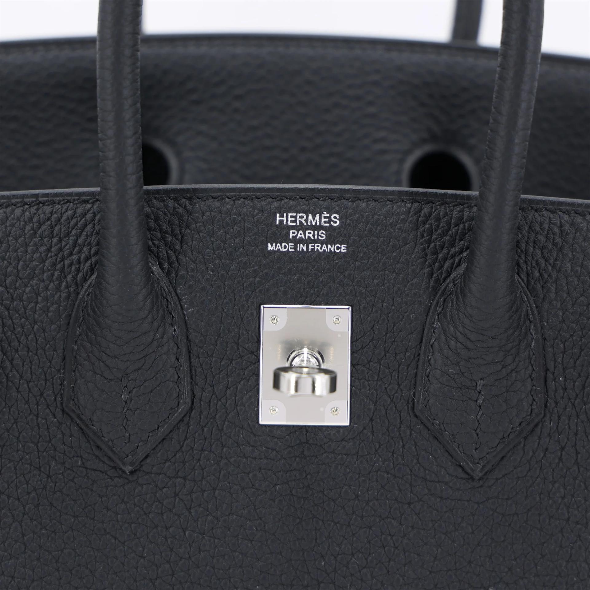 Brand New ( Rank N ) HERMÈS Birkin 25 Noir (89) Togo Palladium hardware G (2026) - 10