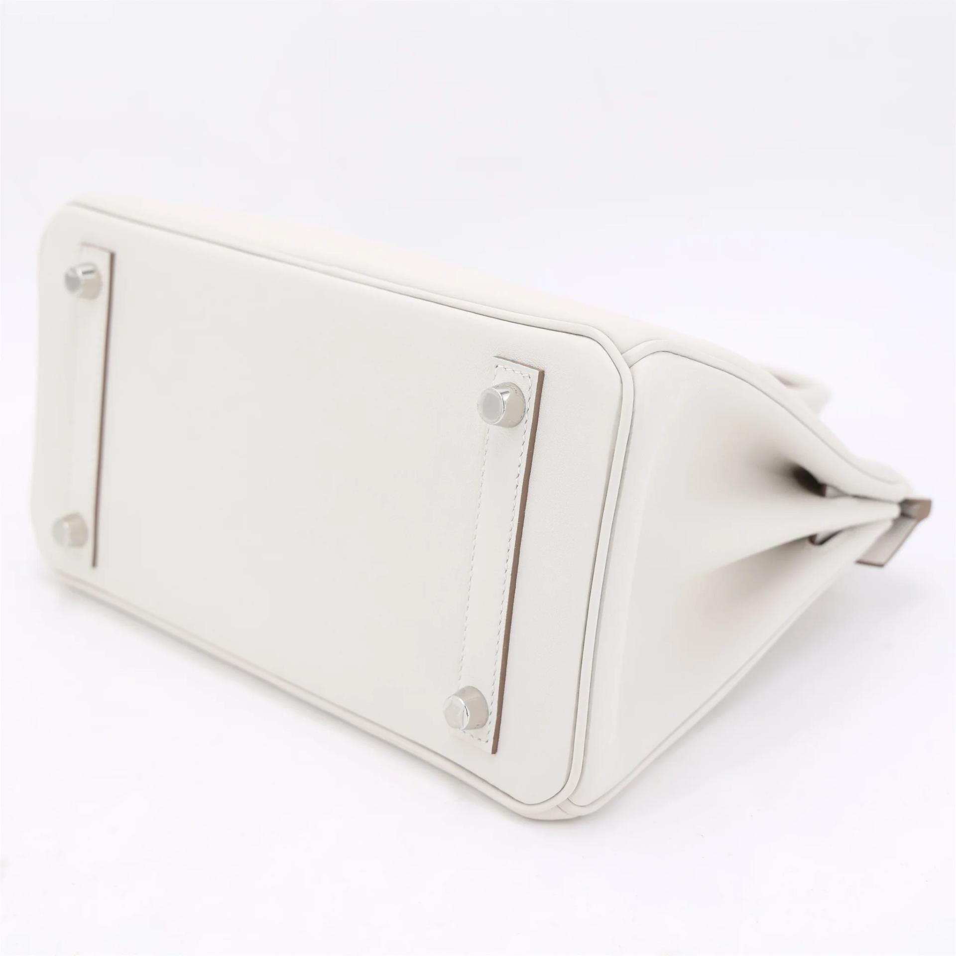 Brand New ( Rank N ) HERMÈS Birkin 25 Gris Pale (M4) Swift Palladium hardware K (2025) - 7