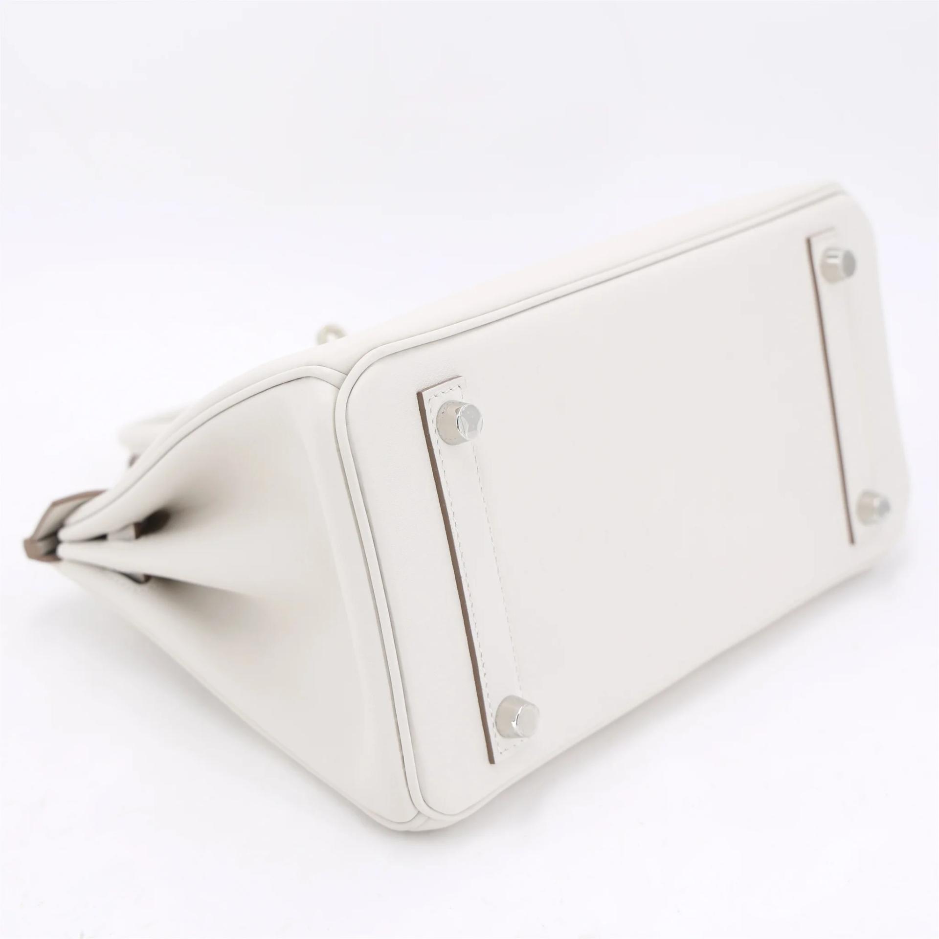 Brand New ( Rank N ) HERMÈS Birkin 25 Gris Pale (M4) Swift Palladium hardware K (2025) - 4